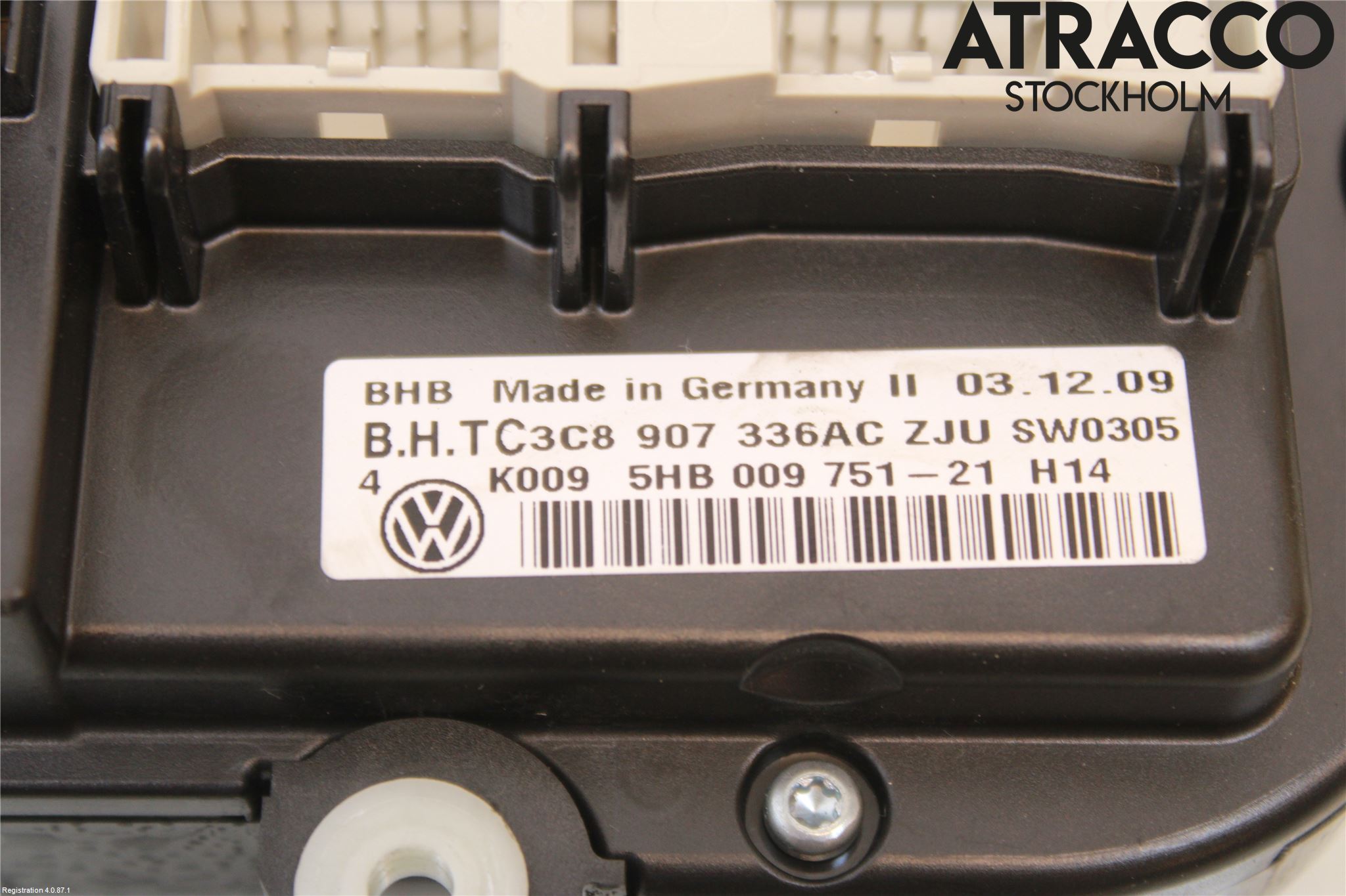 Volkswagen VW GOLF VI 09-13 Varme Ac Betjening-Display