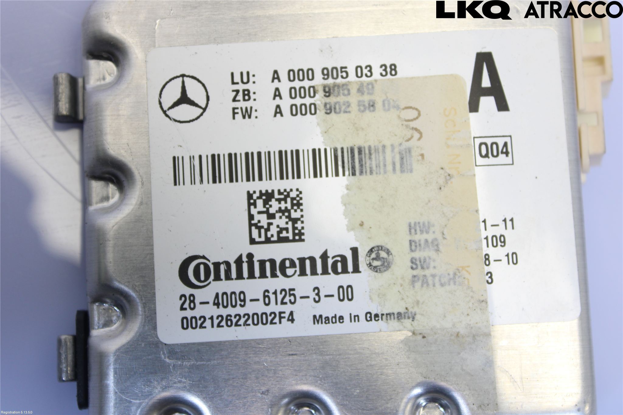 Mercedes-Benz MB E-KLASS (W212) 09-16 Sensor Kollisjonsbeskyttelse
