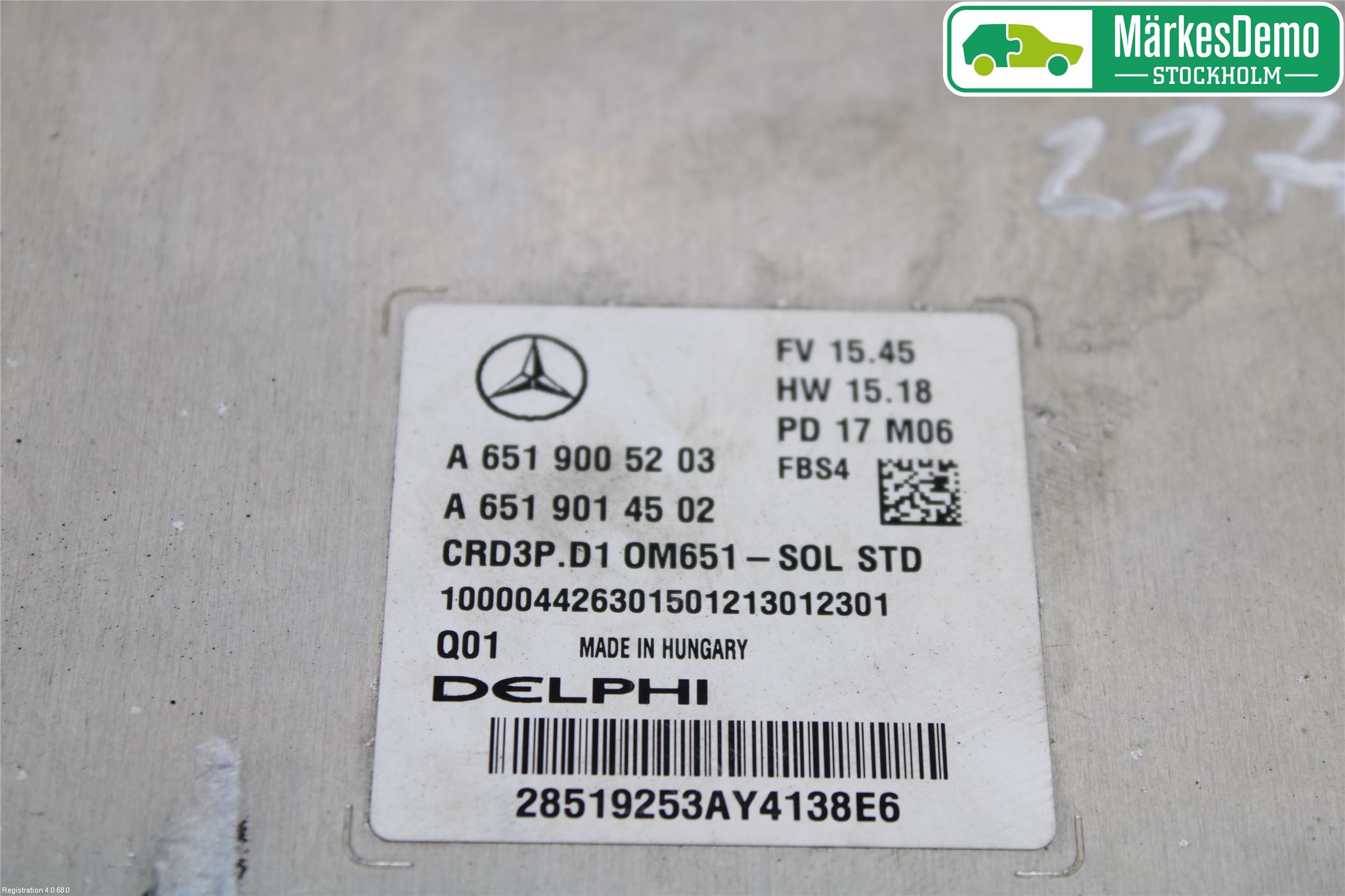 Mercedes-Benz MB C-KLASS (W205) 14-21 Styreenhet Innsprøytning