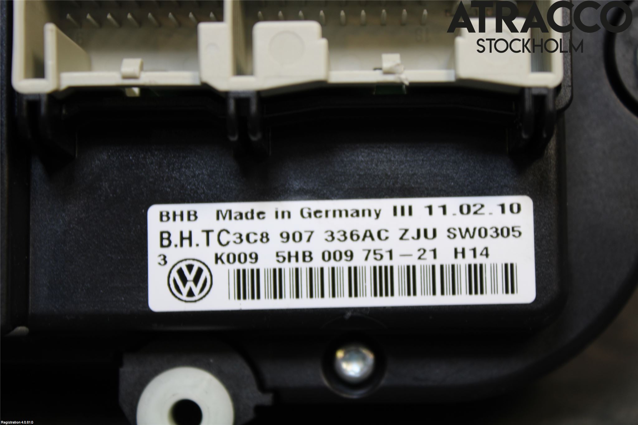 Volkswagen VW GOLF VI 09-13 Varme Ac Betjening-Display