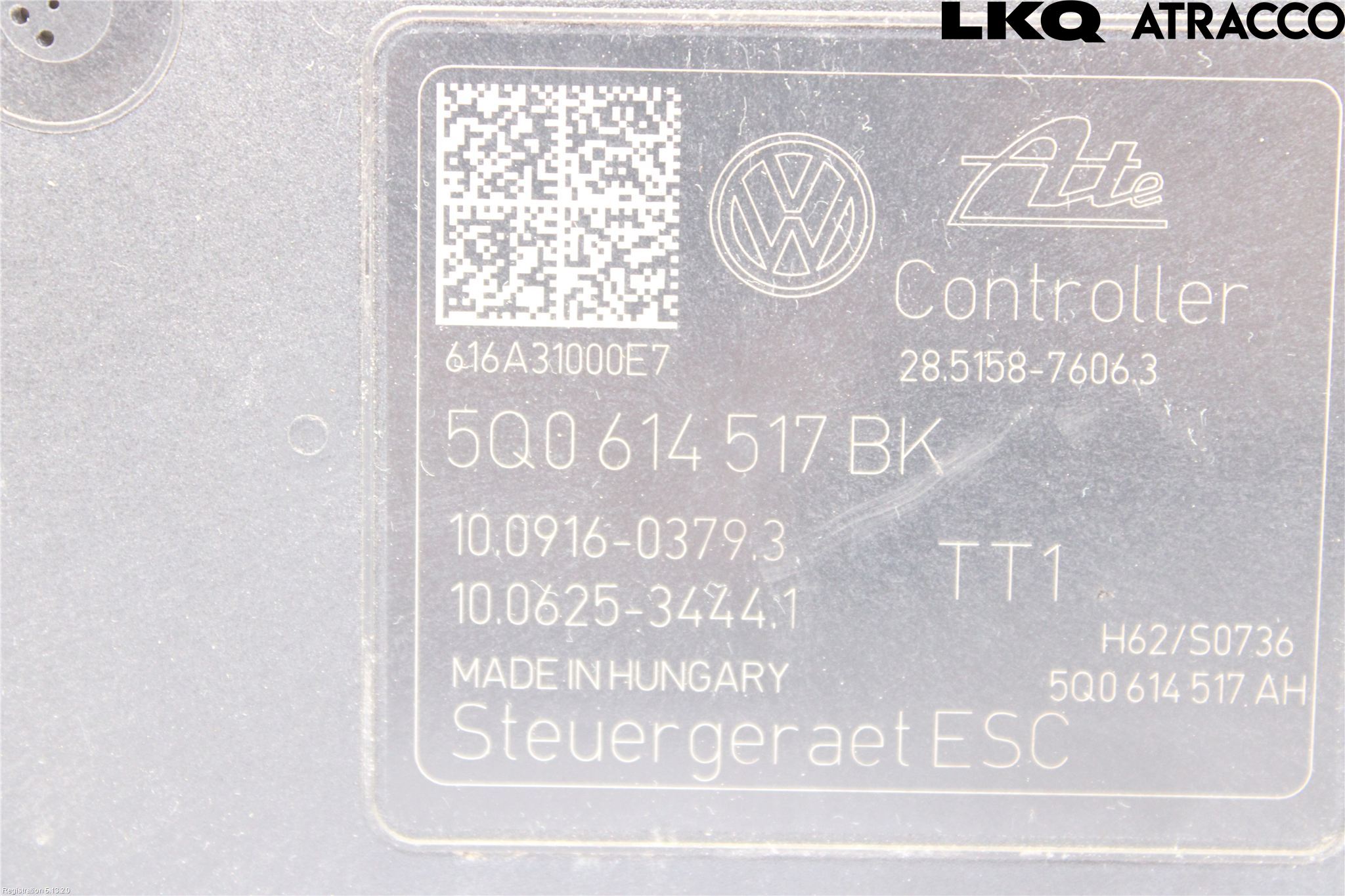 Volkswagen VW GOLF / E-GOLF VII 13-20 Abs Hydraulikkaggregat