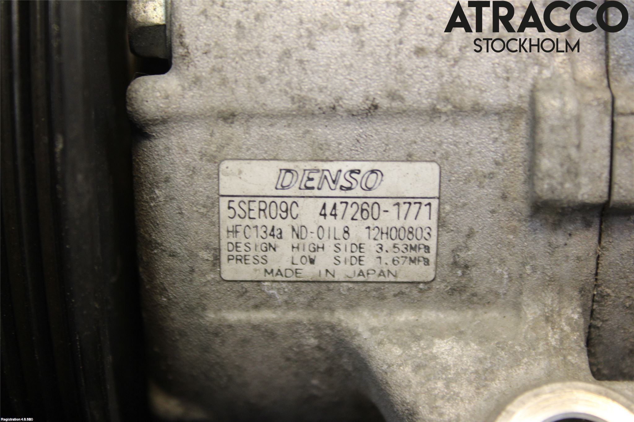 Toyota YARIS XP90 06-11 Varme Ac Kompressor