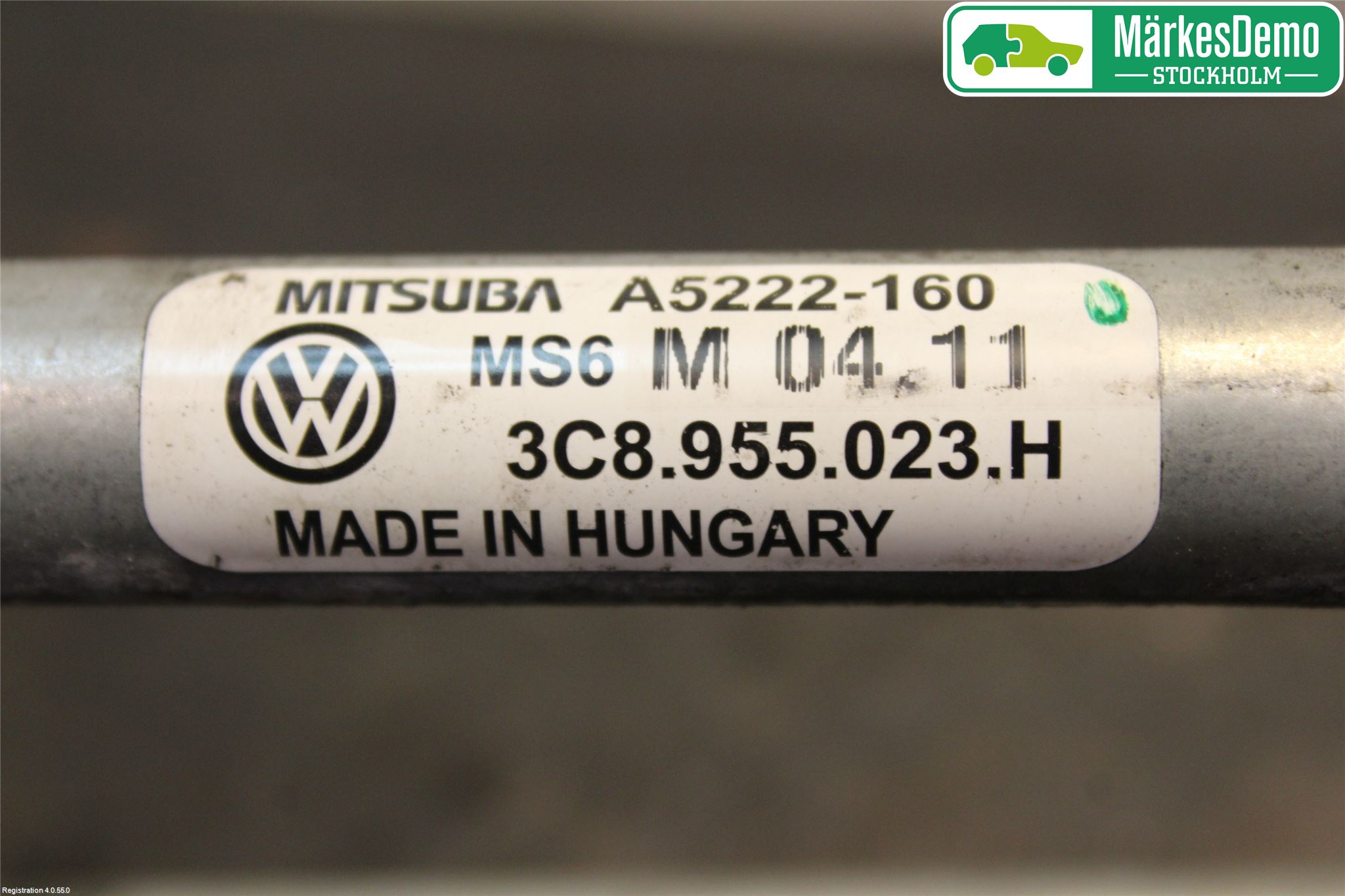 Volkswagen VW PASSAT CC 08-16 Viskeroverføring Frontrute
