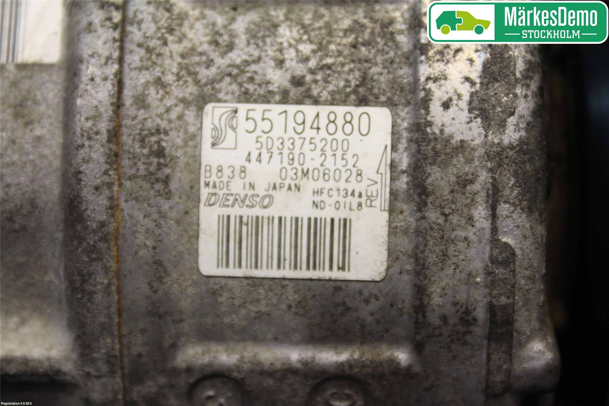 Fiat PUNTO EVO 10-12 Varme Ac Kompressor