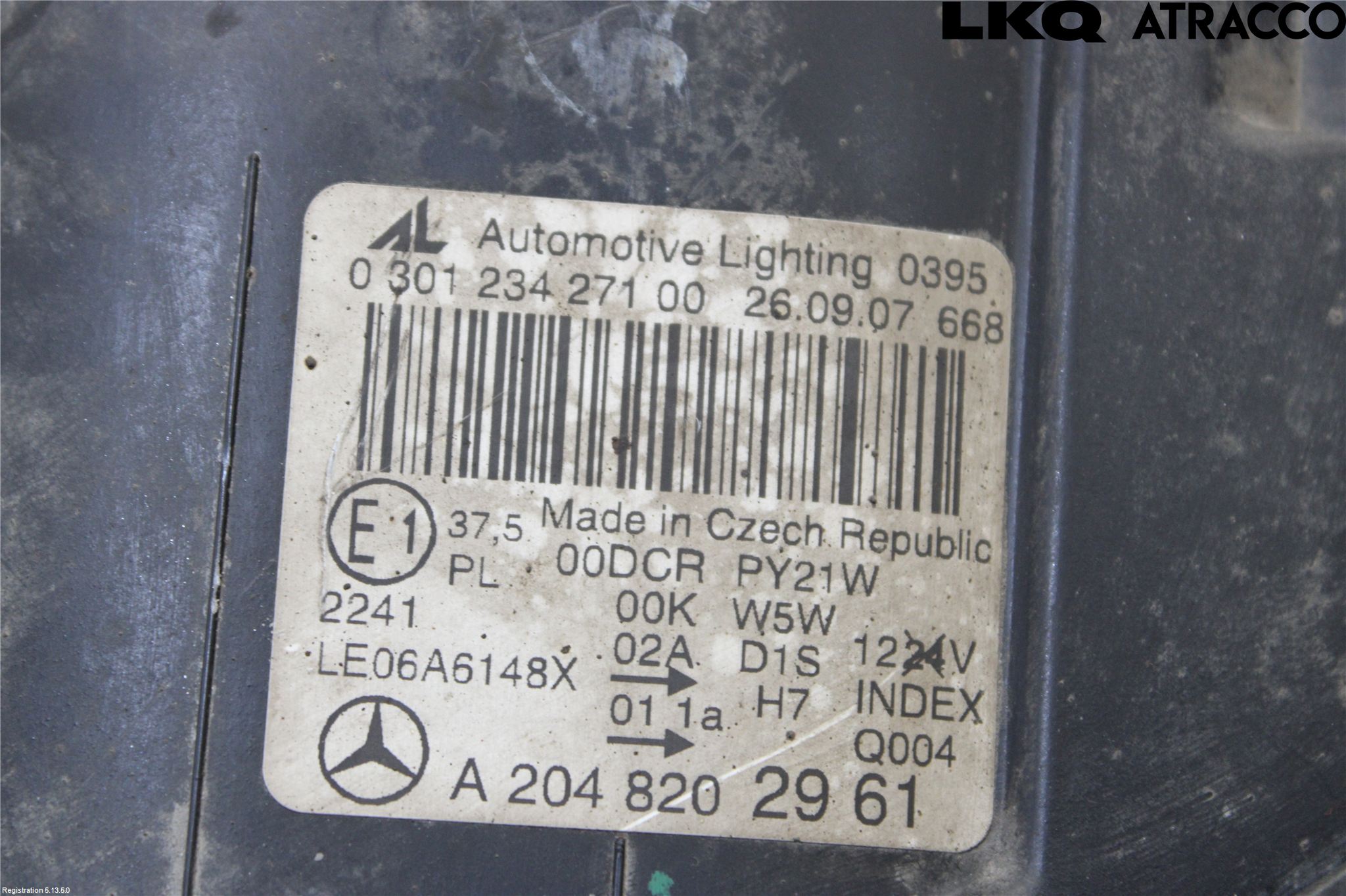 Mercedes-Benz MB C-KLASS (W204) 07-15 Frontlykt Venstre