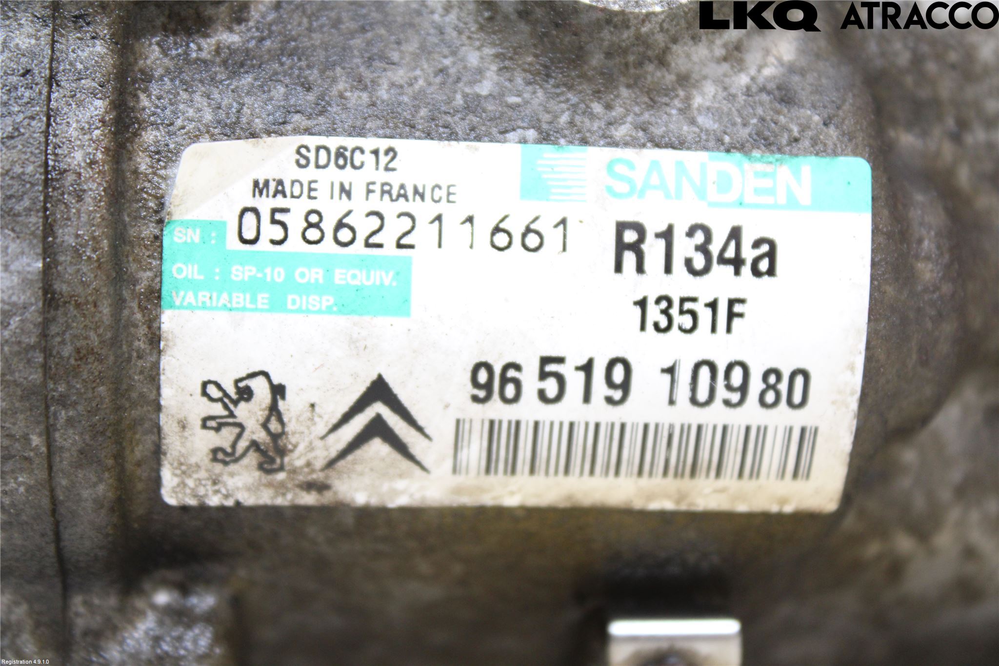 Peugeot 207 Varme Ac Kompressor
