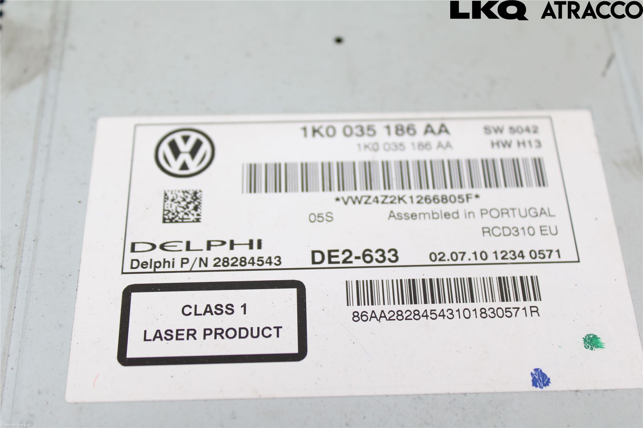 Volkswagen VW GOLF VI 09-13 Stereo Radio Med Cd