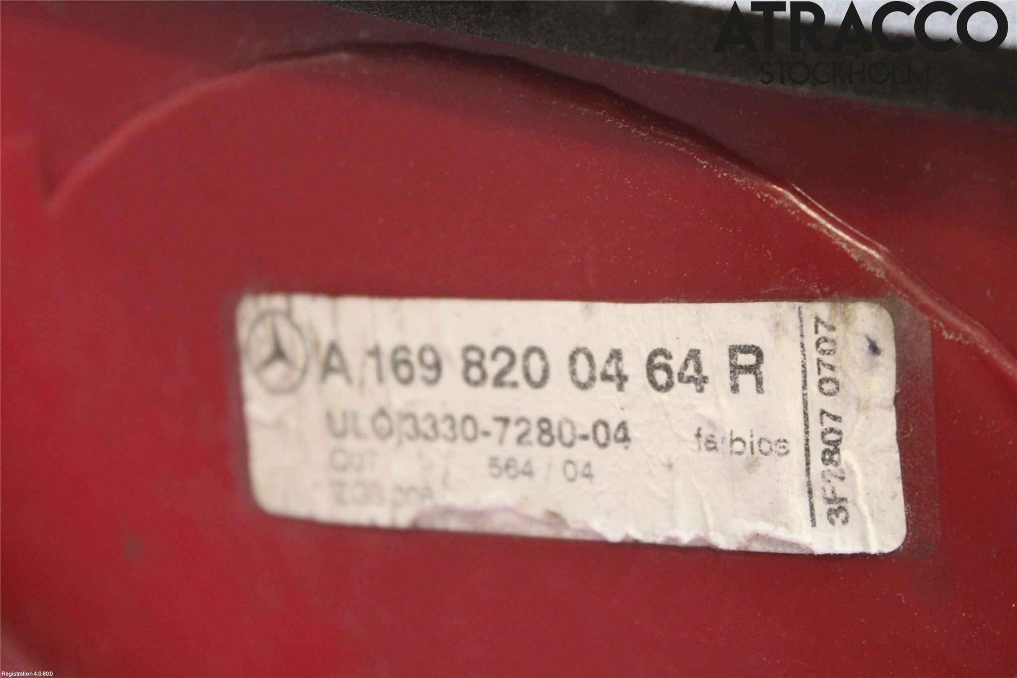 Mercedes-Benz MB A-KLASS (W169) 04-12 Baklykt Høyre