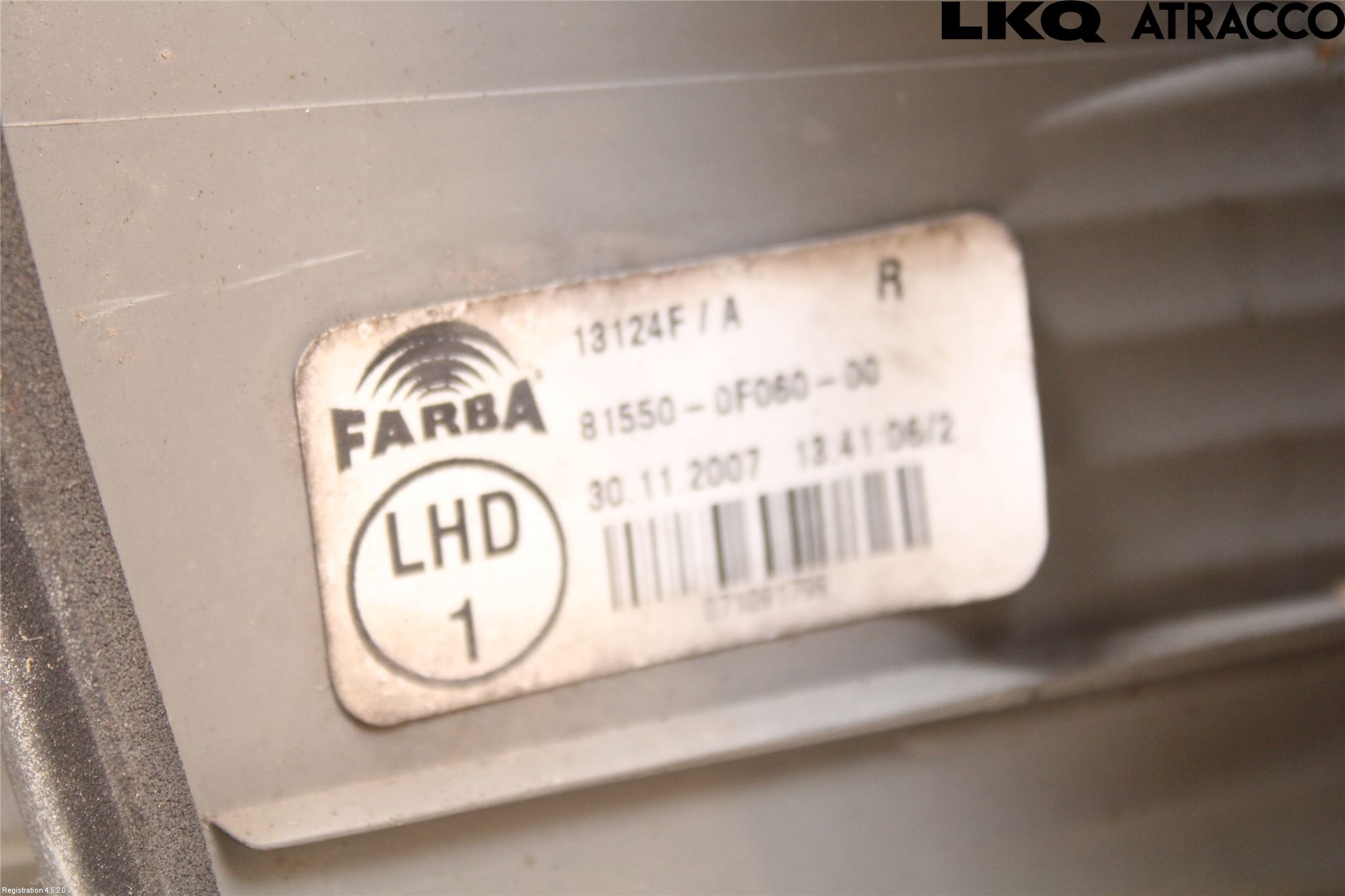 Toyota COROLLA VERSO 08-09 Baklykt Høyre