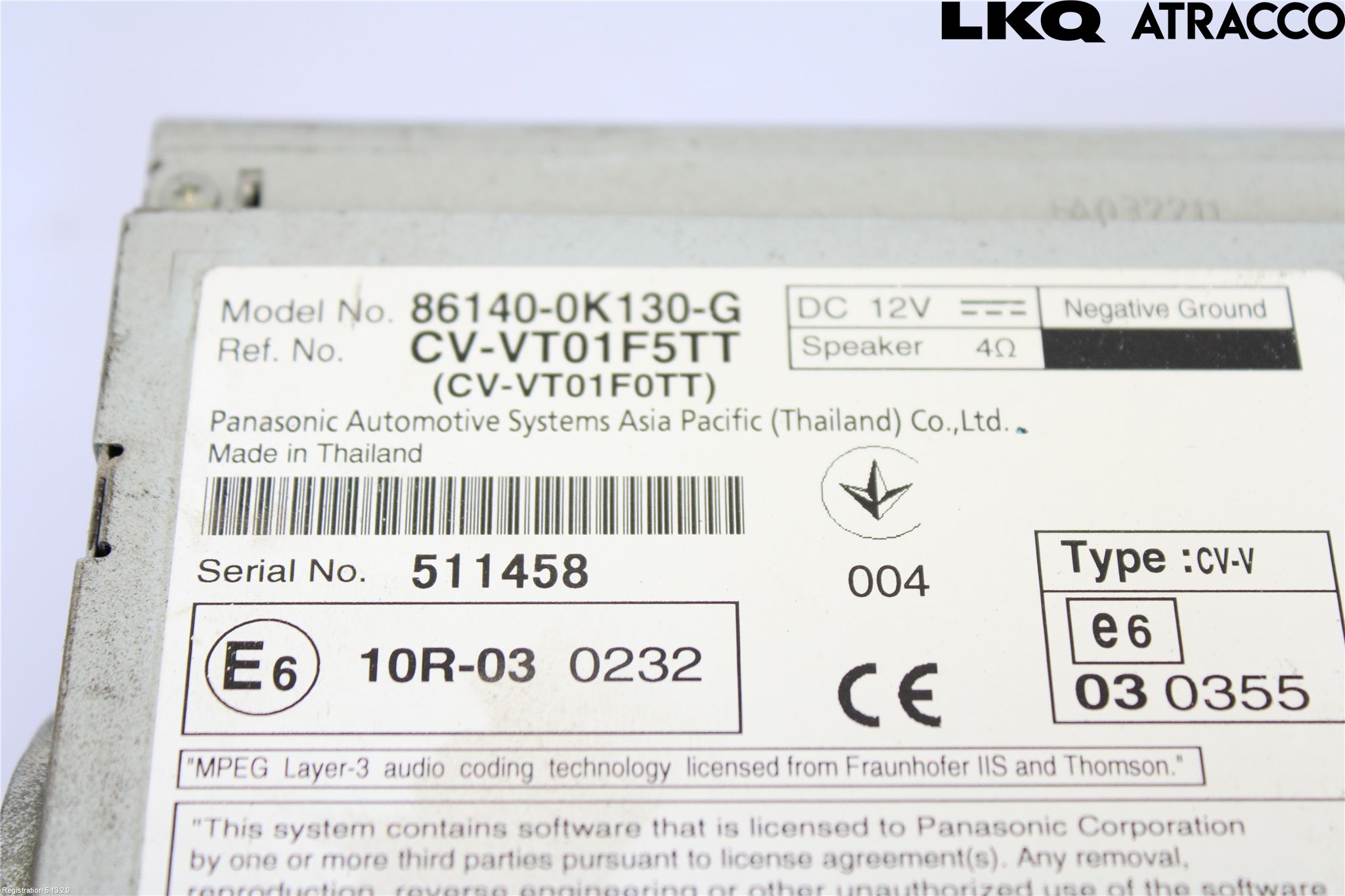 Toyota HILUX 05-16 Stereo Radio Med Cd