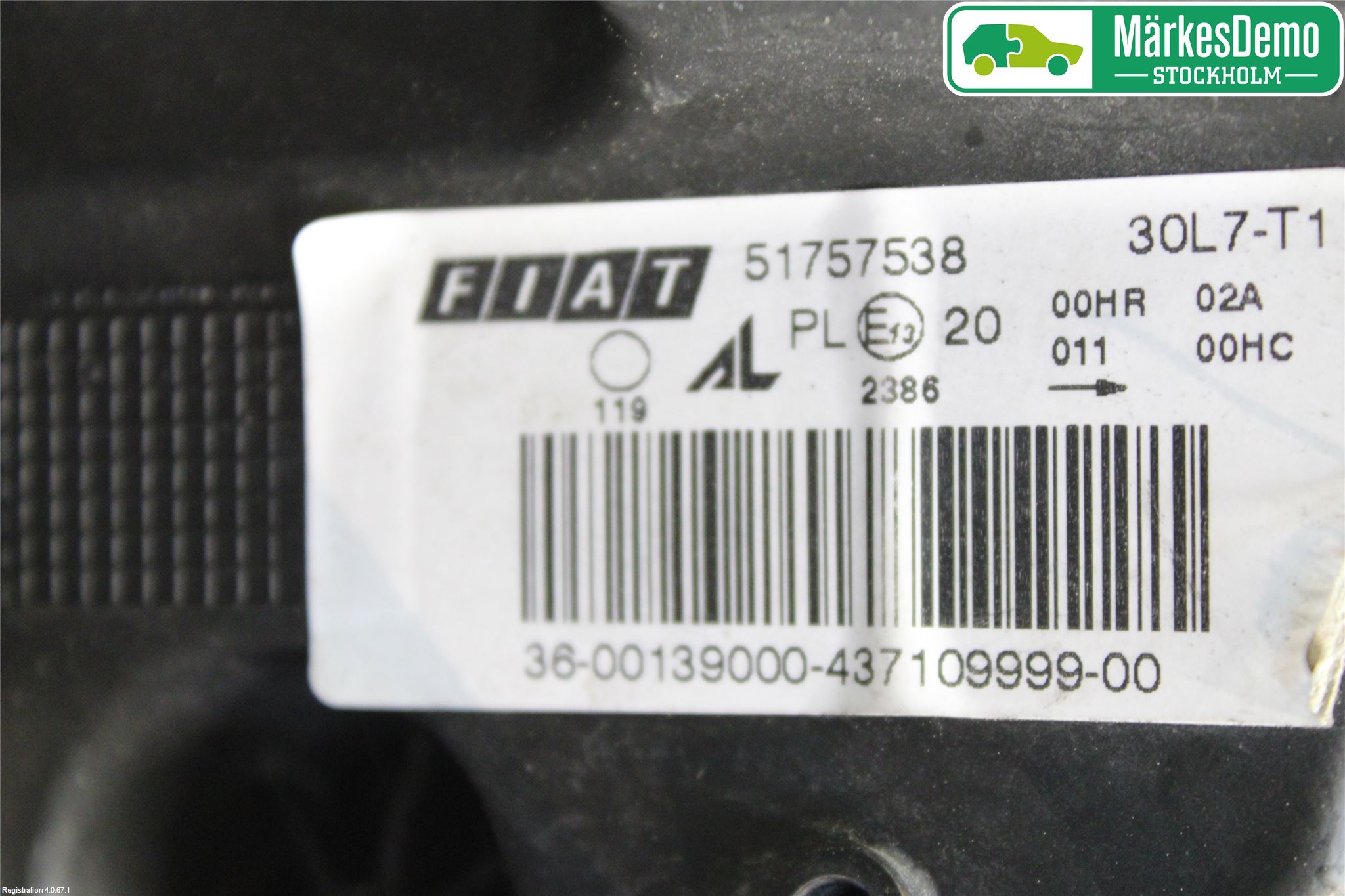 Fiat BRAVO 07-11 Frontlykt Venstre
