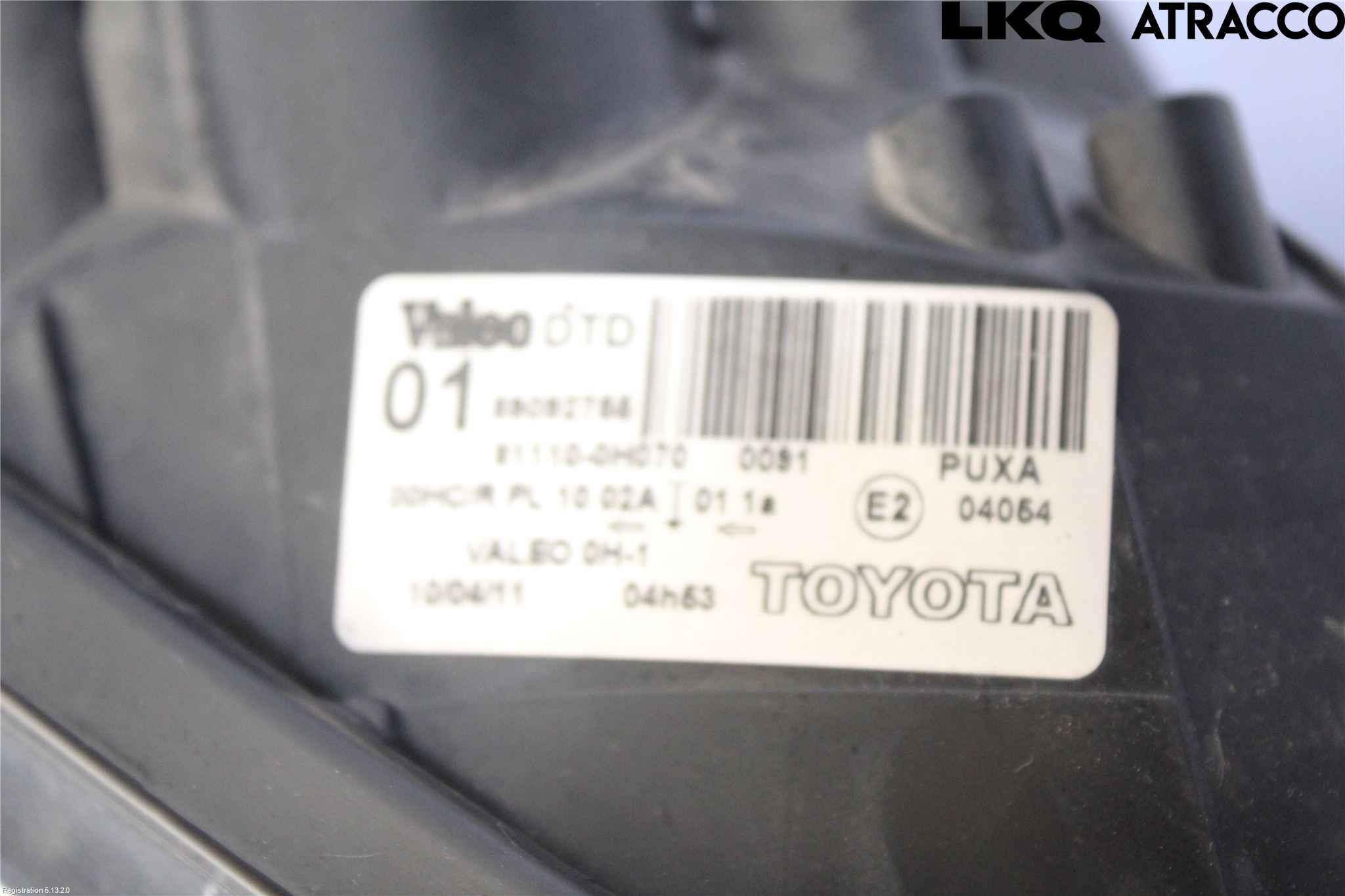 Toyota AYGO 06-14 Frontlykt Høyre
