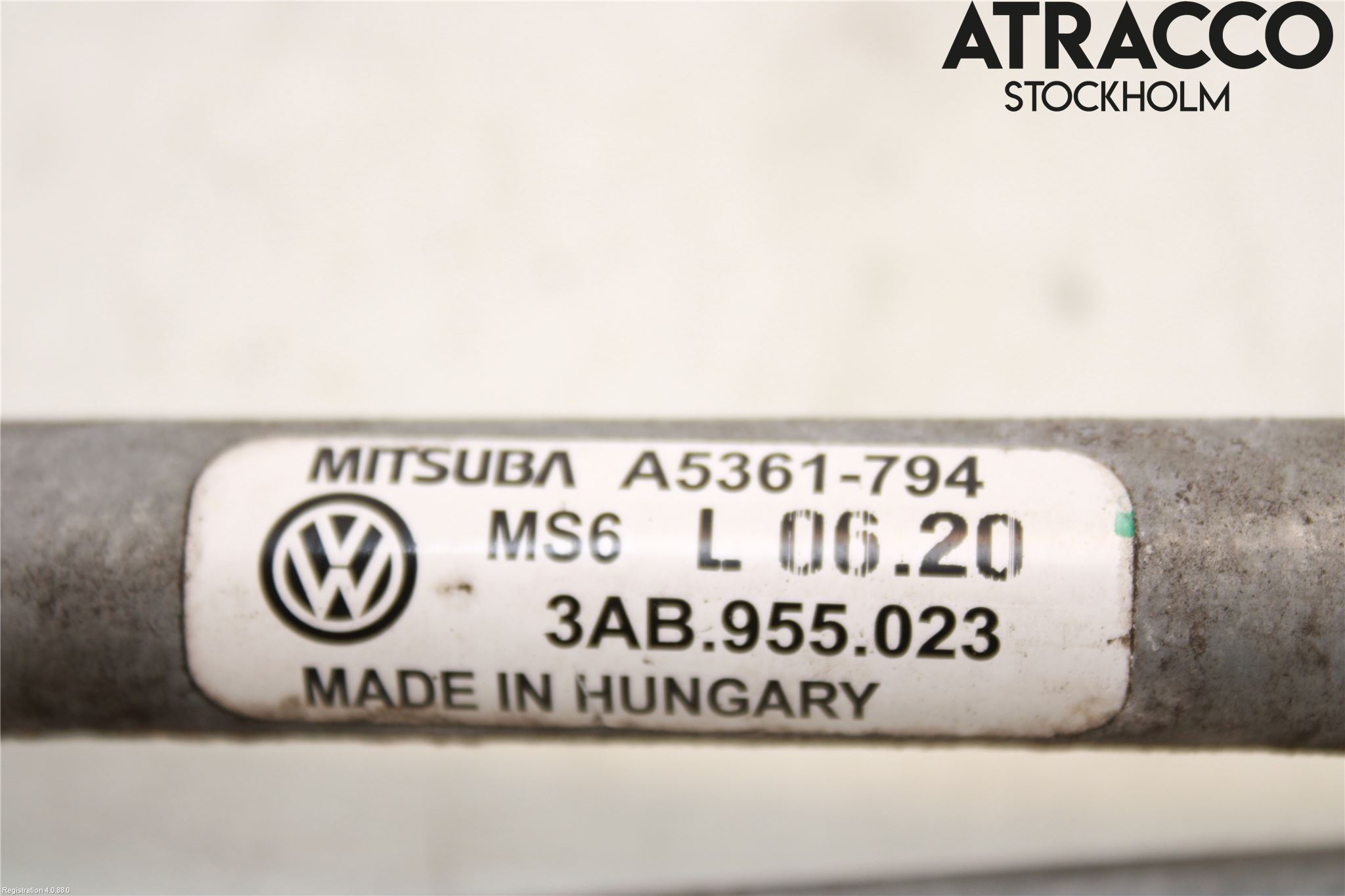 Volkswagen VW PASSAT 11-14 Viskeroverføring Frontrute