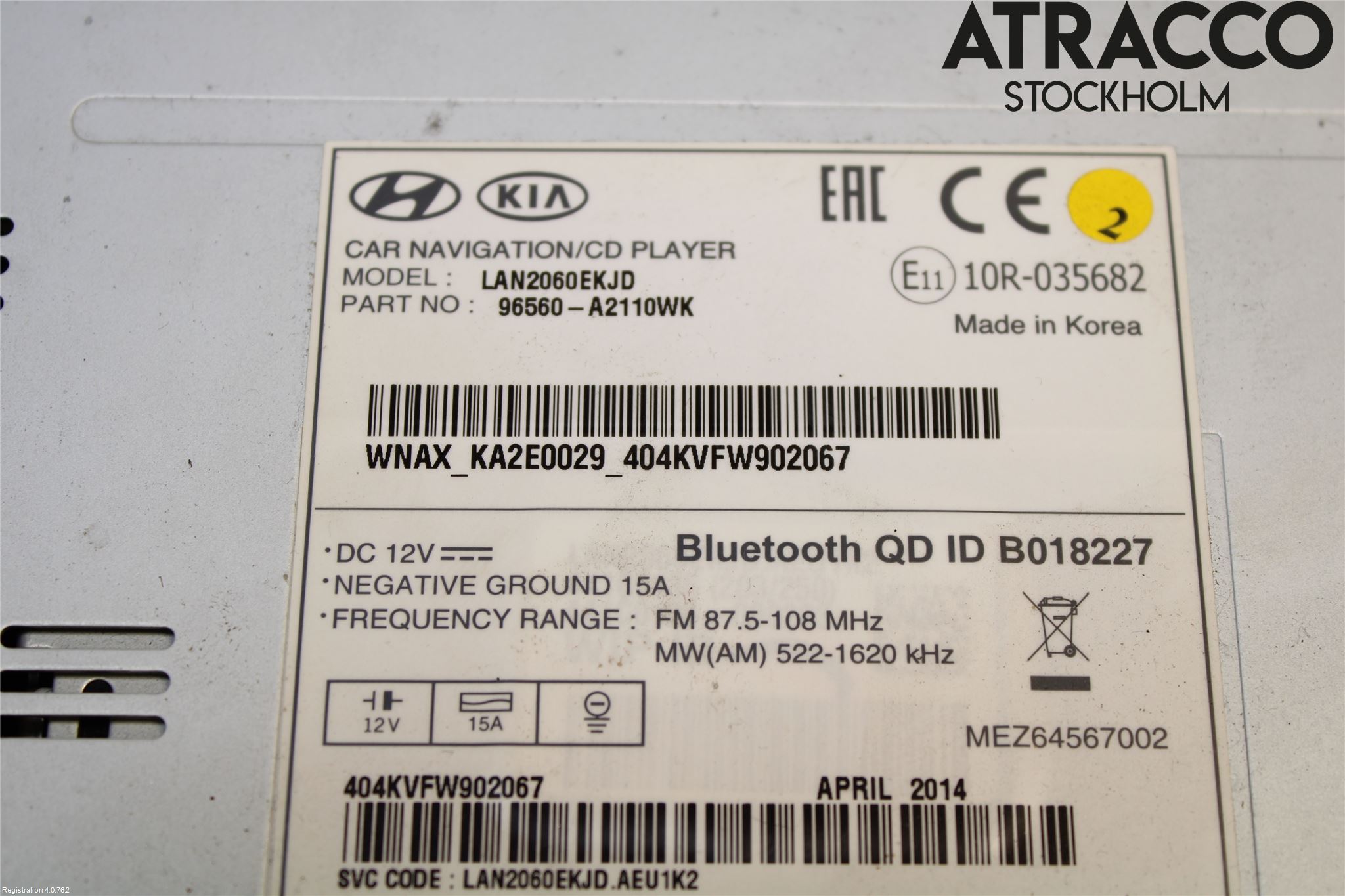 Kia CEED 12-18 Stereo Radio Med Cd
