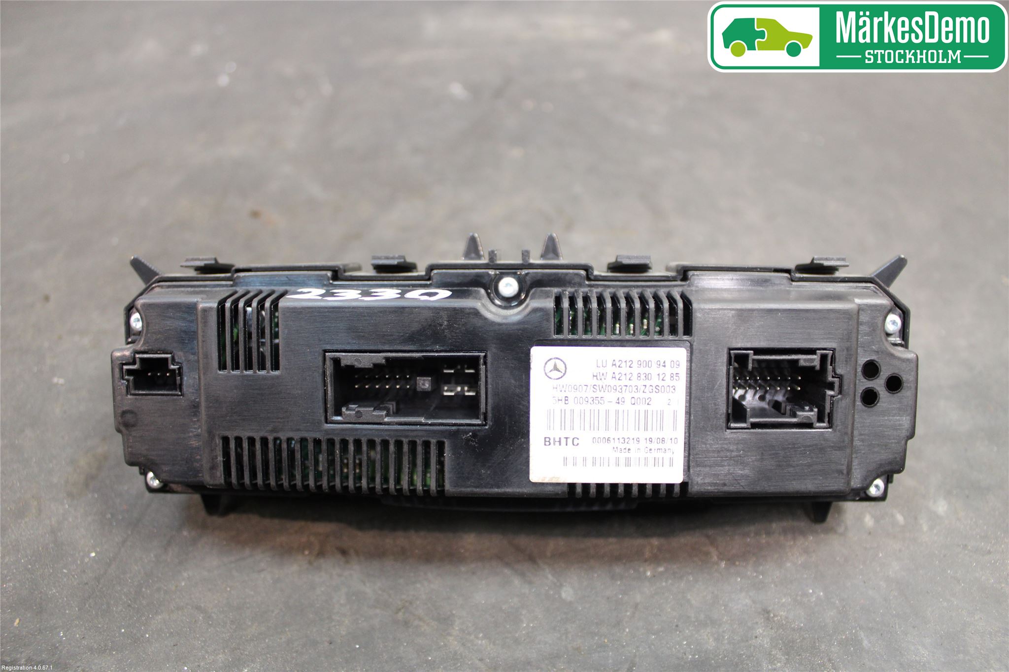Mercedes-Benz MB E-KLASS (W212) 09-16 Varme Ac Betjening-Display