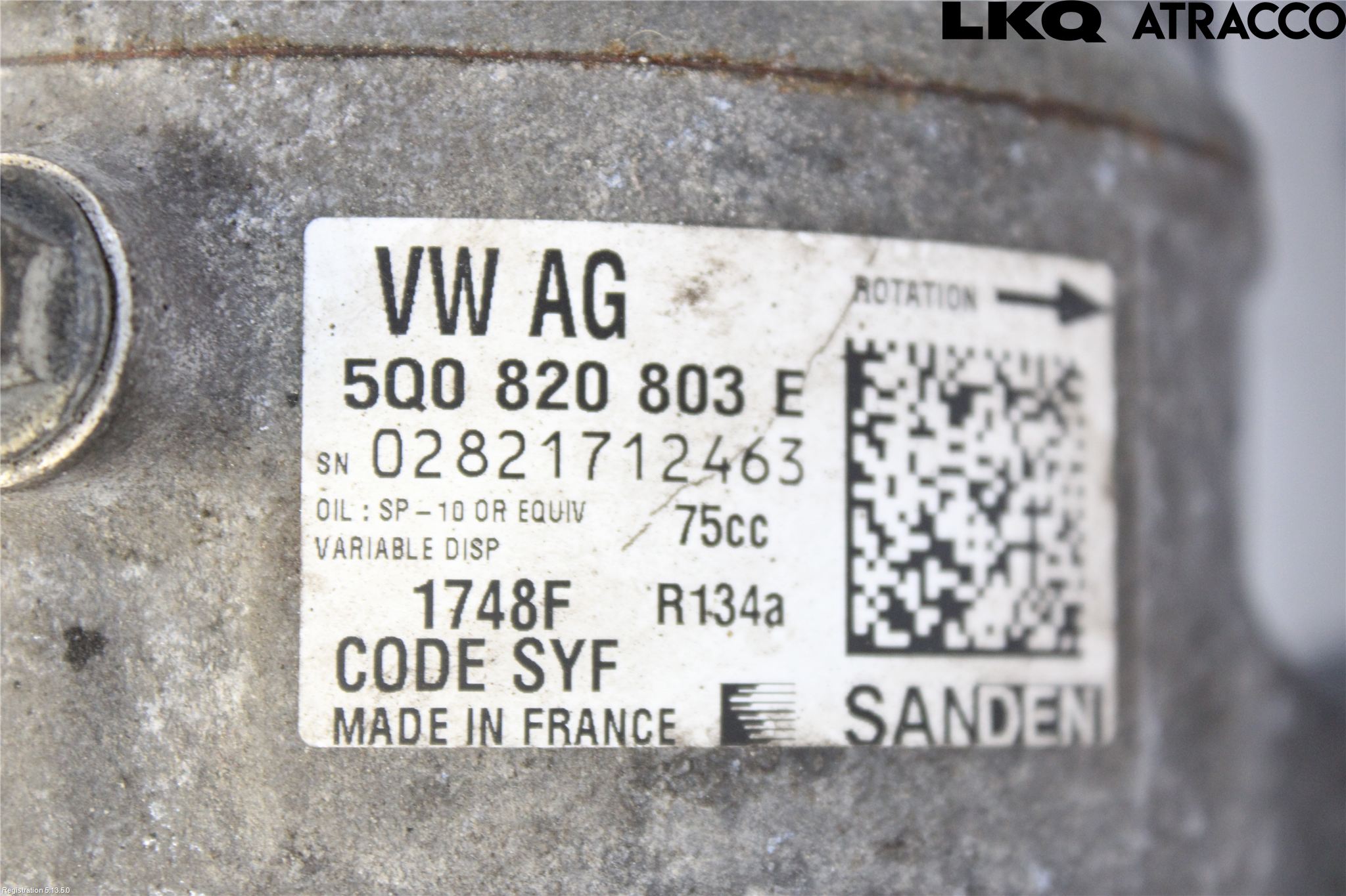 Volkswagen VW POLO 10-17 Varme Ac Kompressor