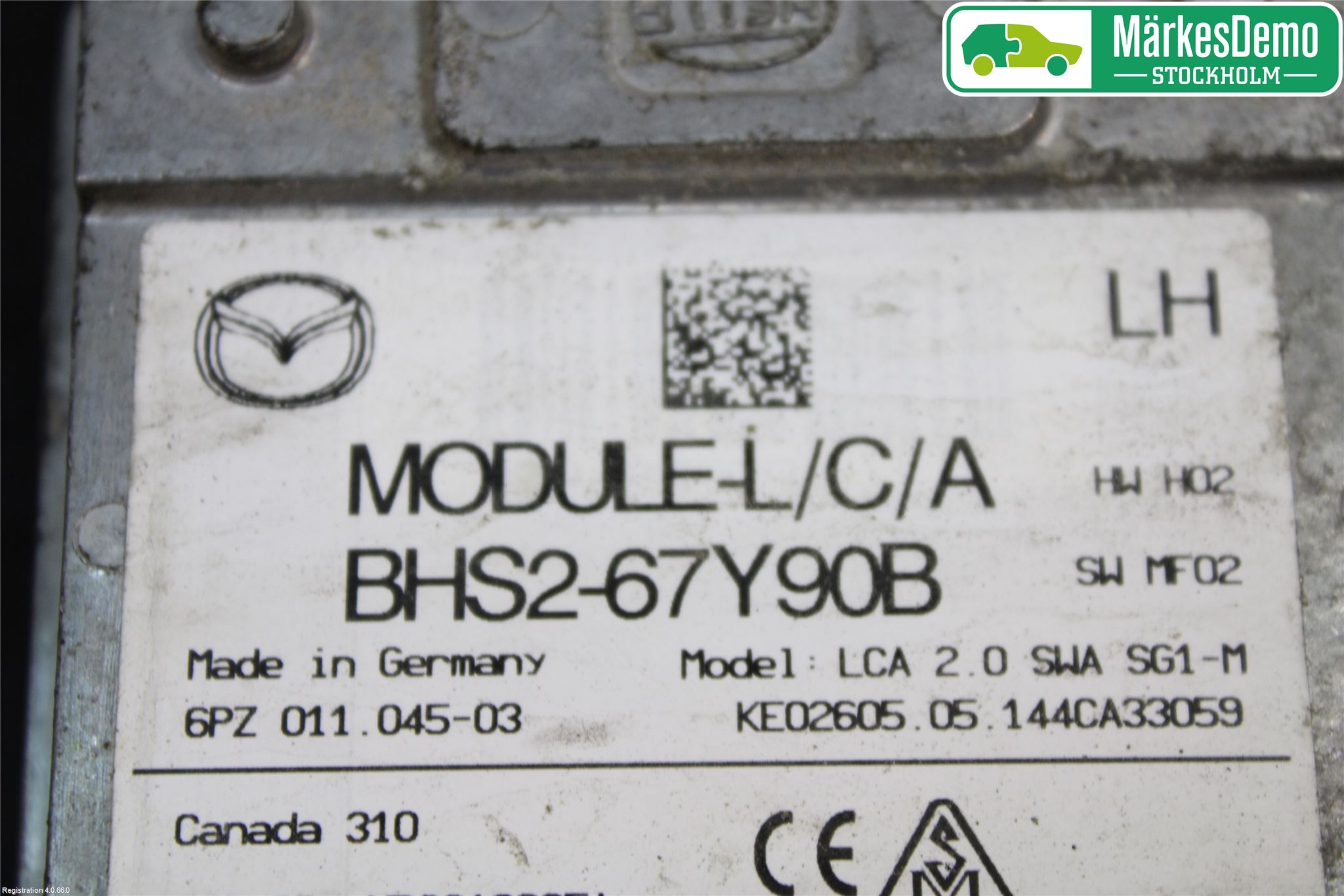Mazda 3 III 14-19 Sensor Kollisjonsbeskyttelse