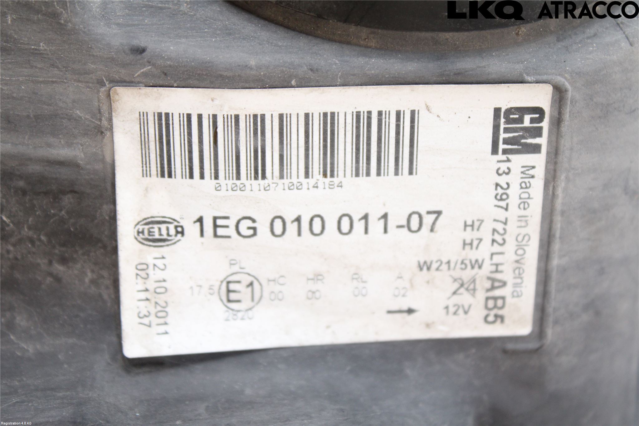Opel ASTRA J 10-15 Frontlykt Venstre