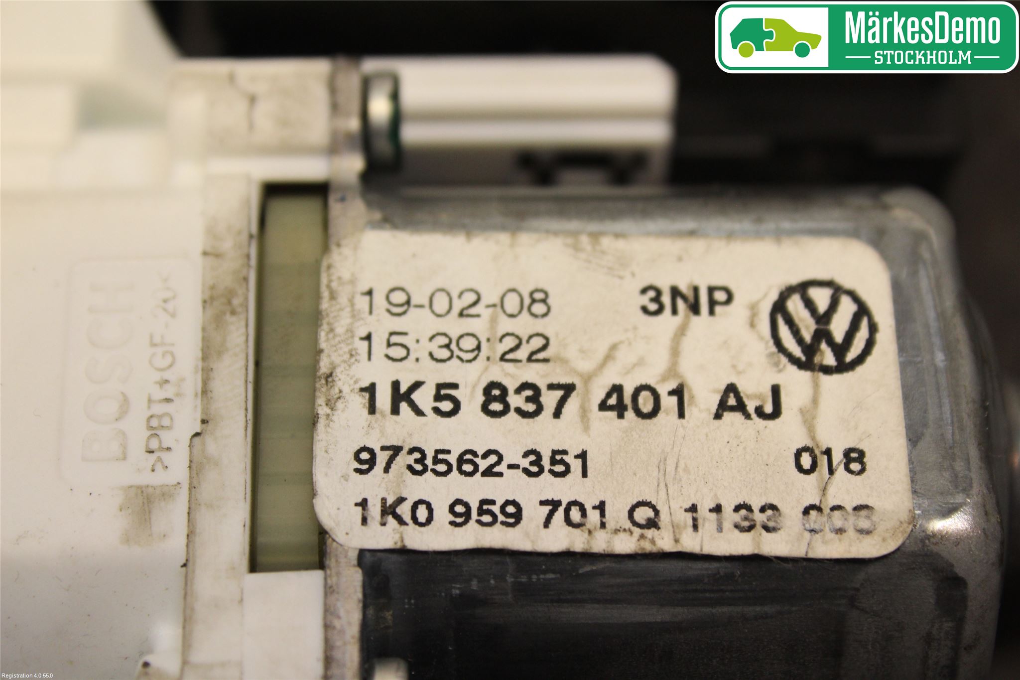 Volkswagen VW GOLF V 04-09 Vindusheismotor
