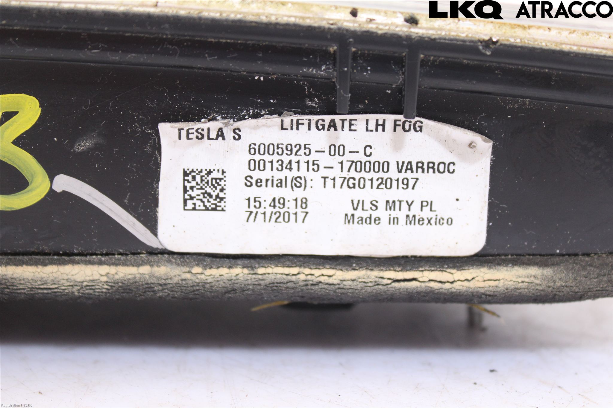 Tesla MODEL S 13- Baklykt Venstre  På Luke(Indre