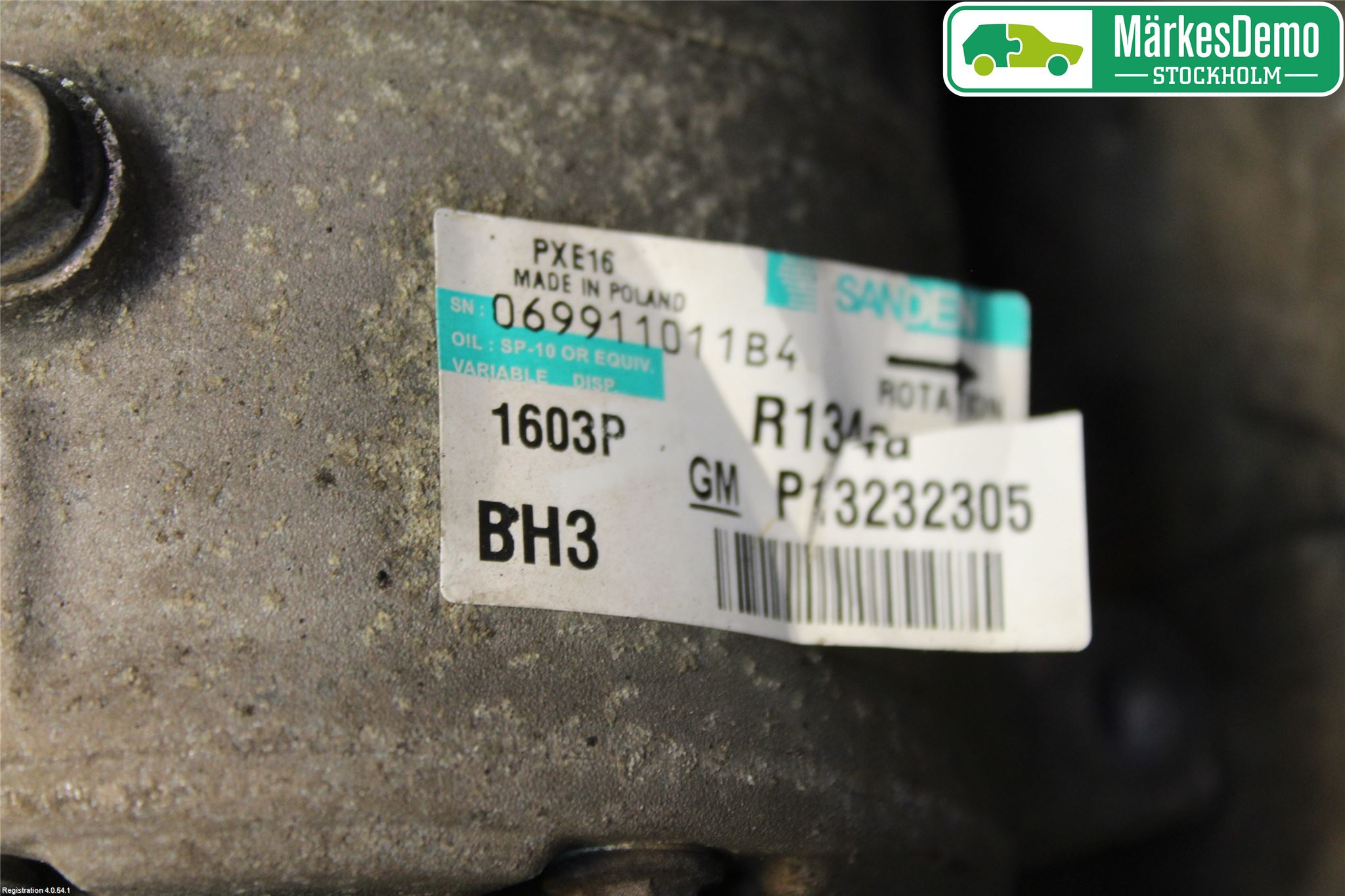 Saab 9-5 10-12 Varme Ac Kompressor