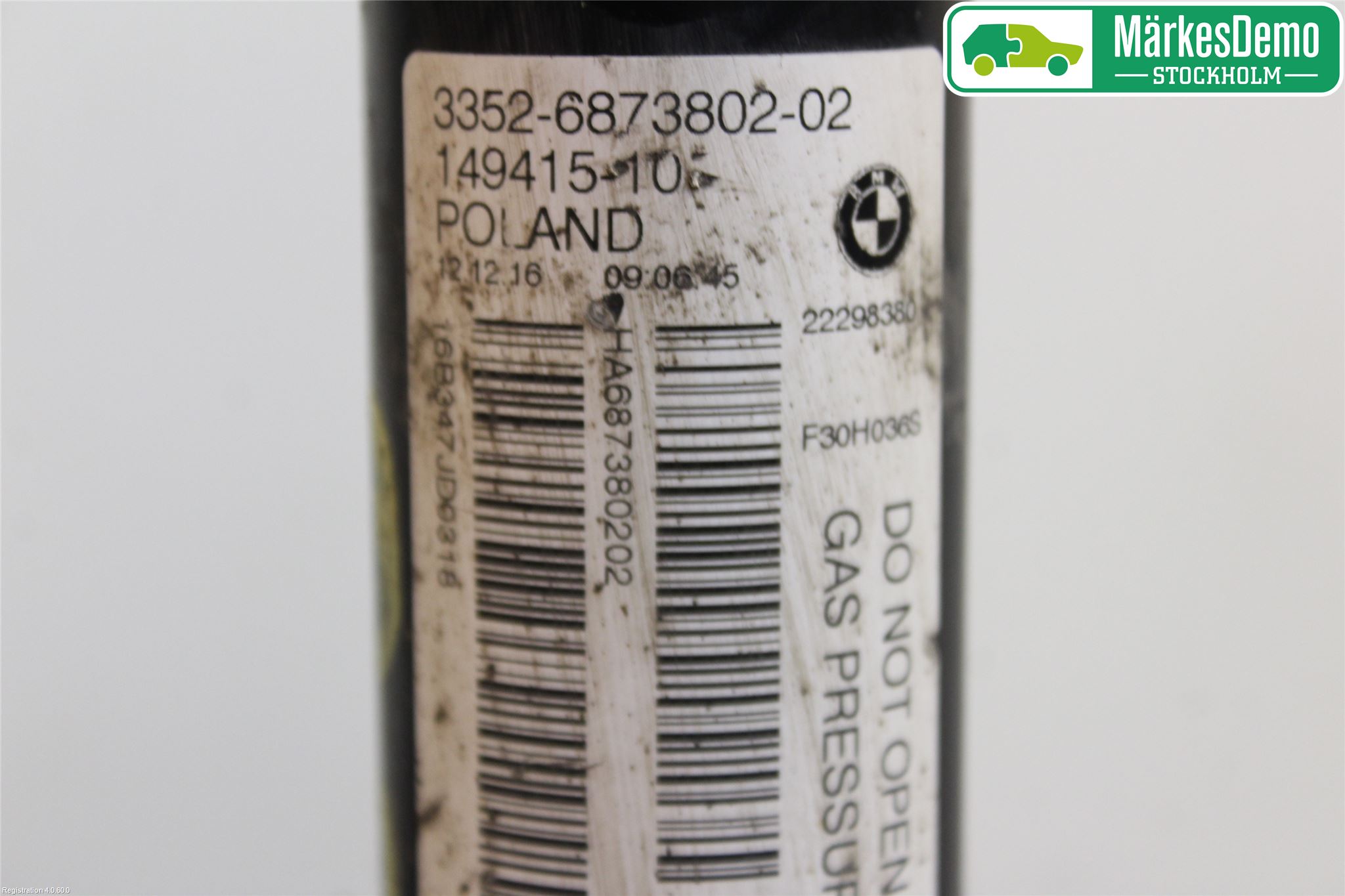 BMW 3 F30/F31/F80 12-19 Støtdemper Bak