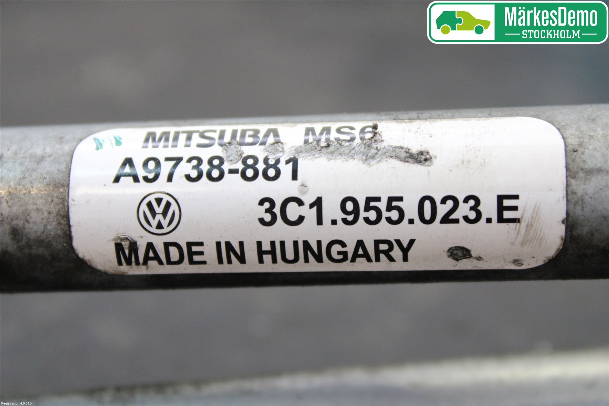 Volkswagen VW PASSAT 05-11 Viskeroverføring Frontrute