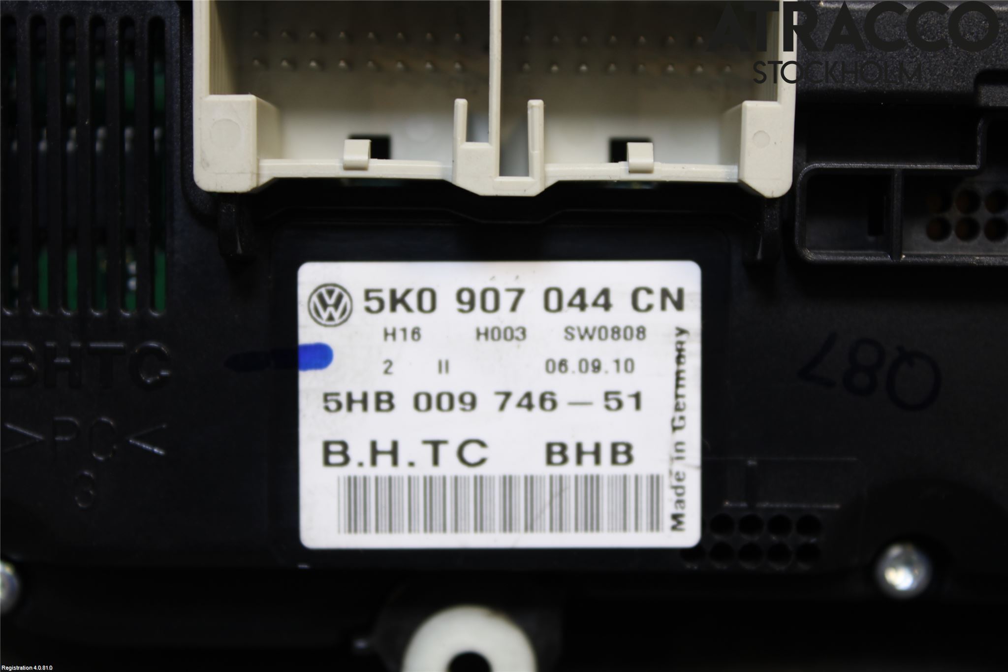 Volkswagen VW TOURAN 10-15 Varme Ac Betjening-Display