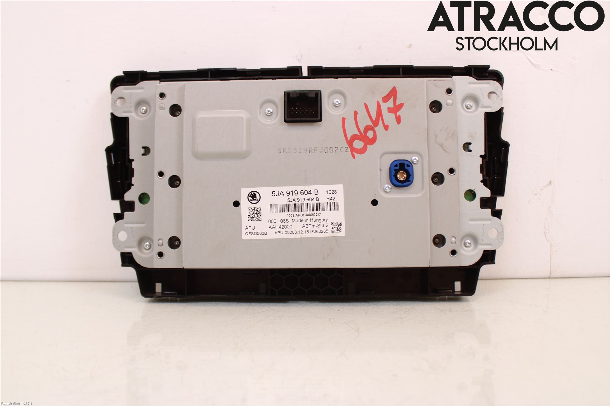 Skoda RAPID Stereo Radio Med Cd