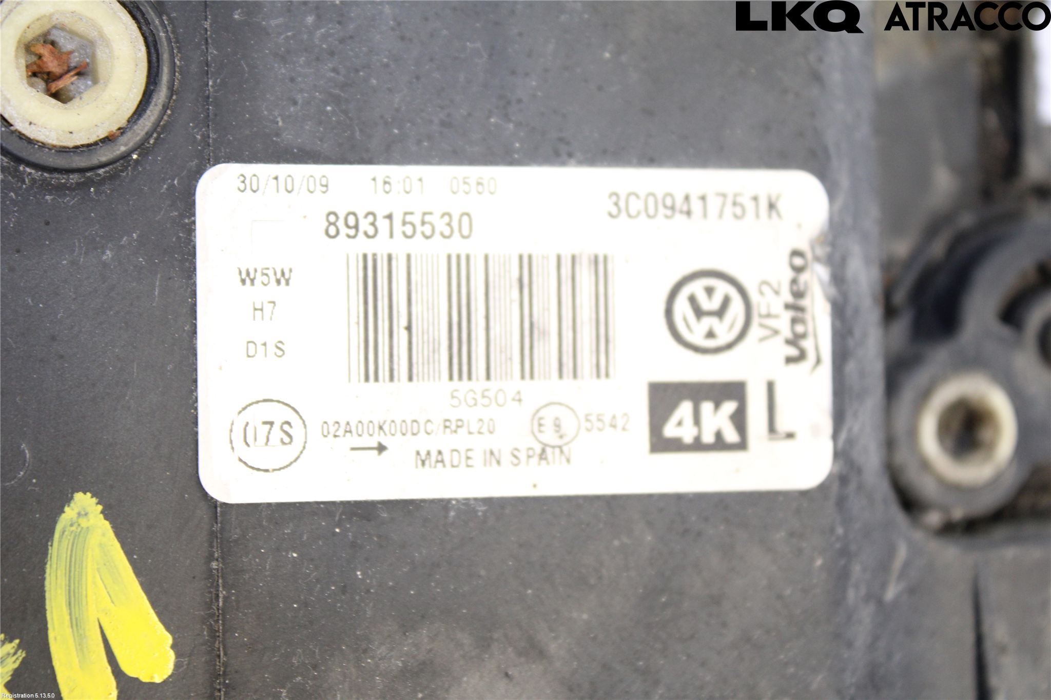Volkswagen VW PASSAT 05-11 Frontlykt Venstre