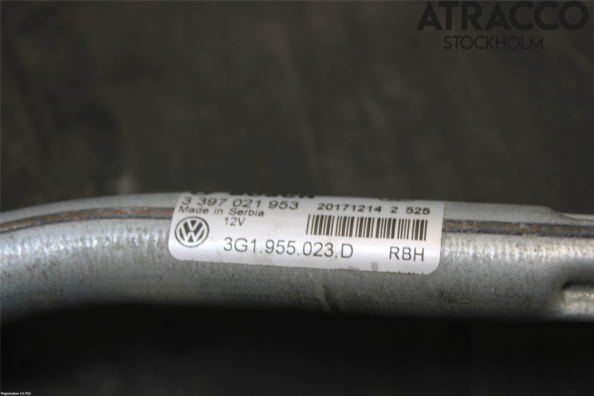 Volkswagen VW PASSAT 15-19 Viskeroverføring Frontrute