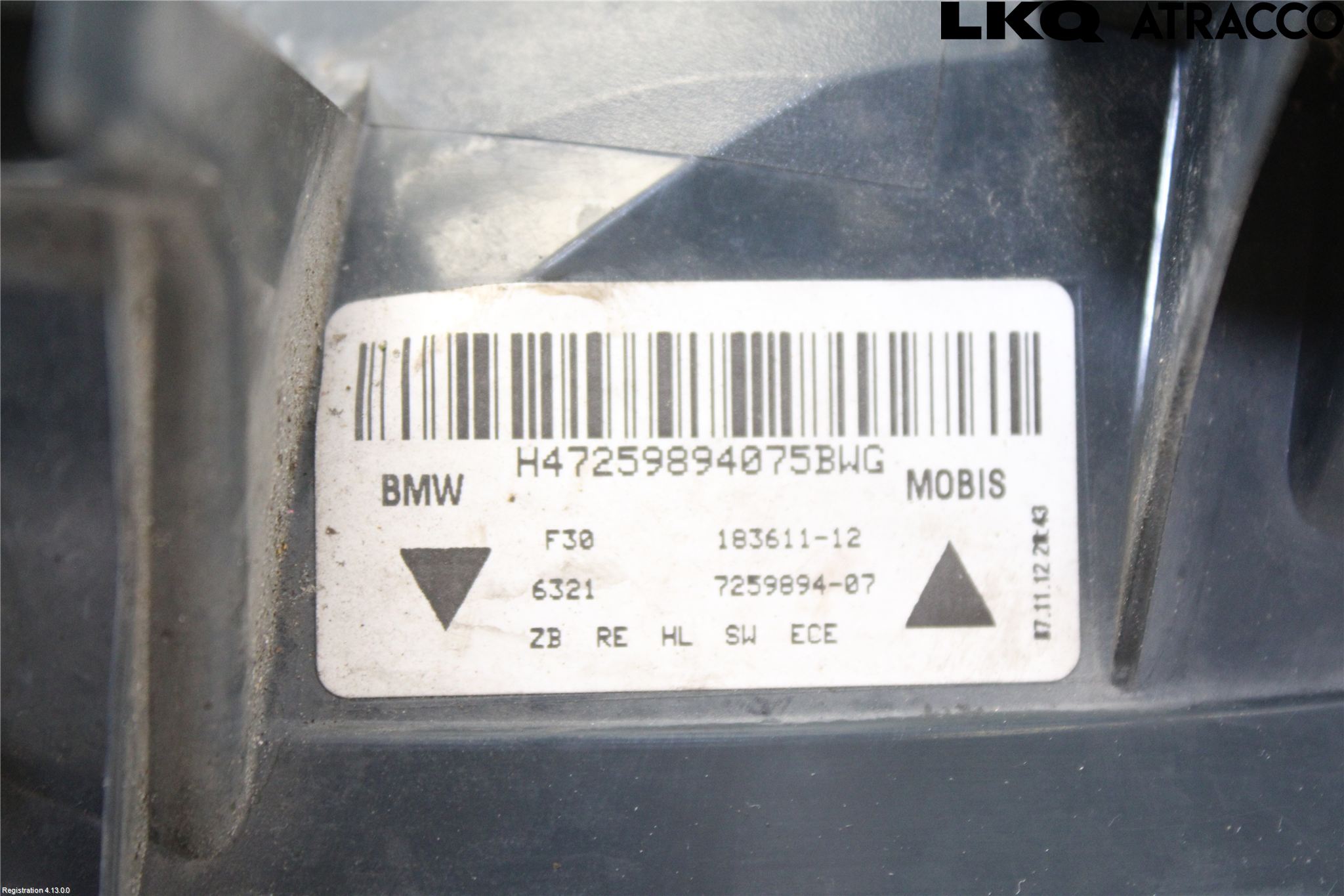 BMW 3 F30/F31/F80 12-19 Baklykt Høyre