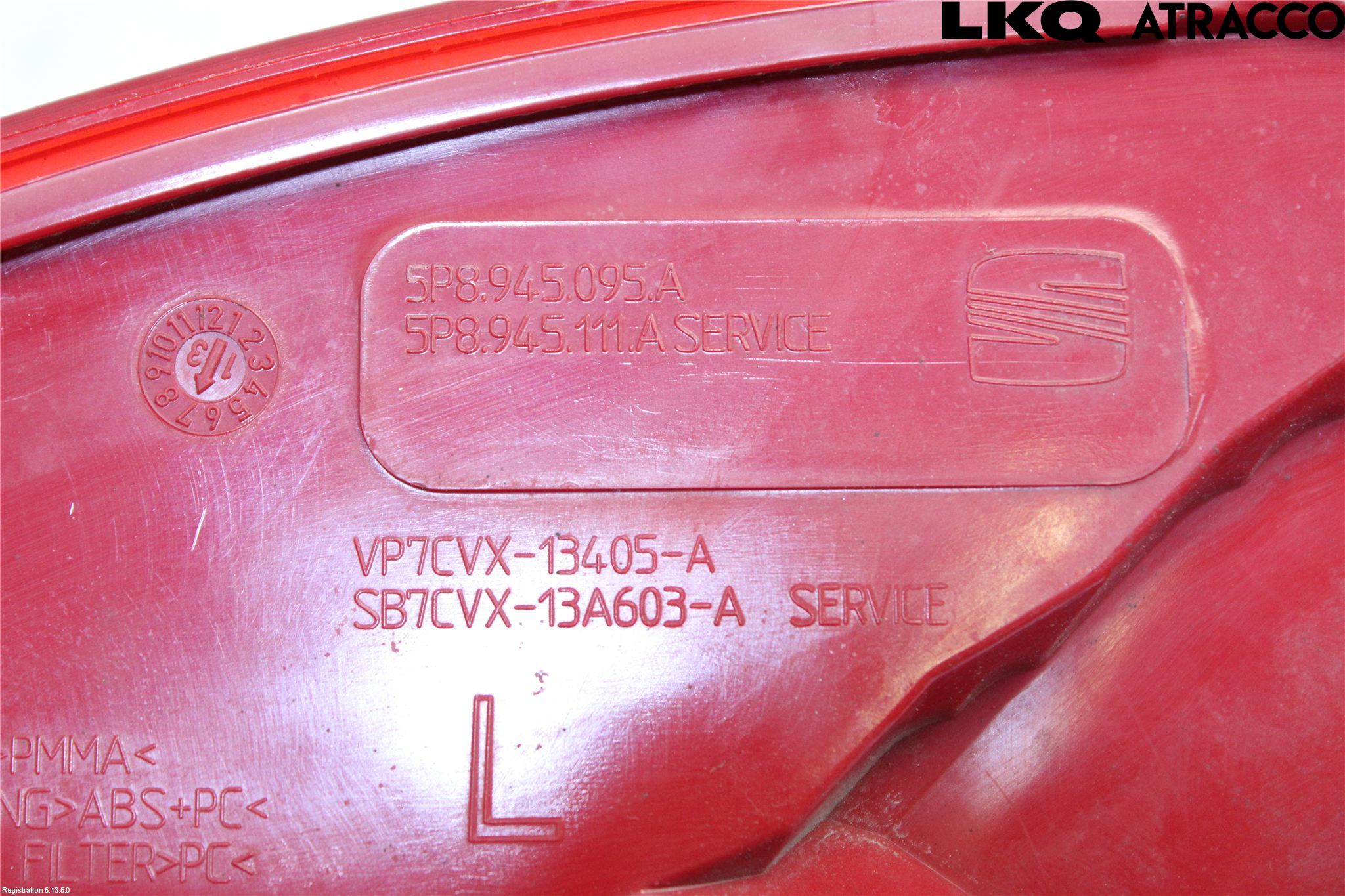 Seat ALTEA Baklykt Venstre