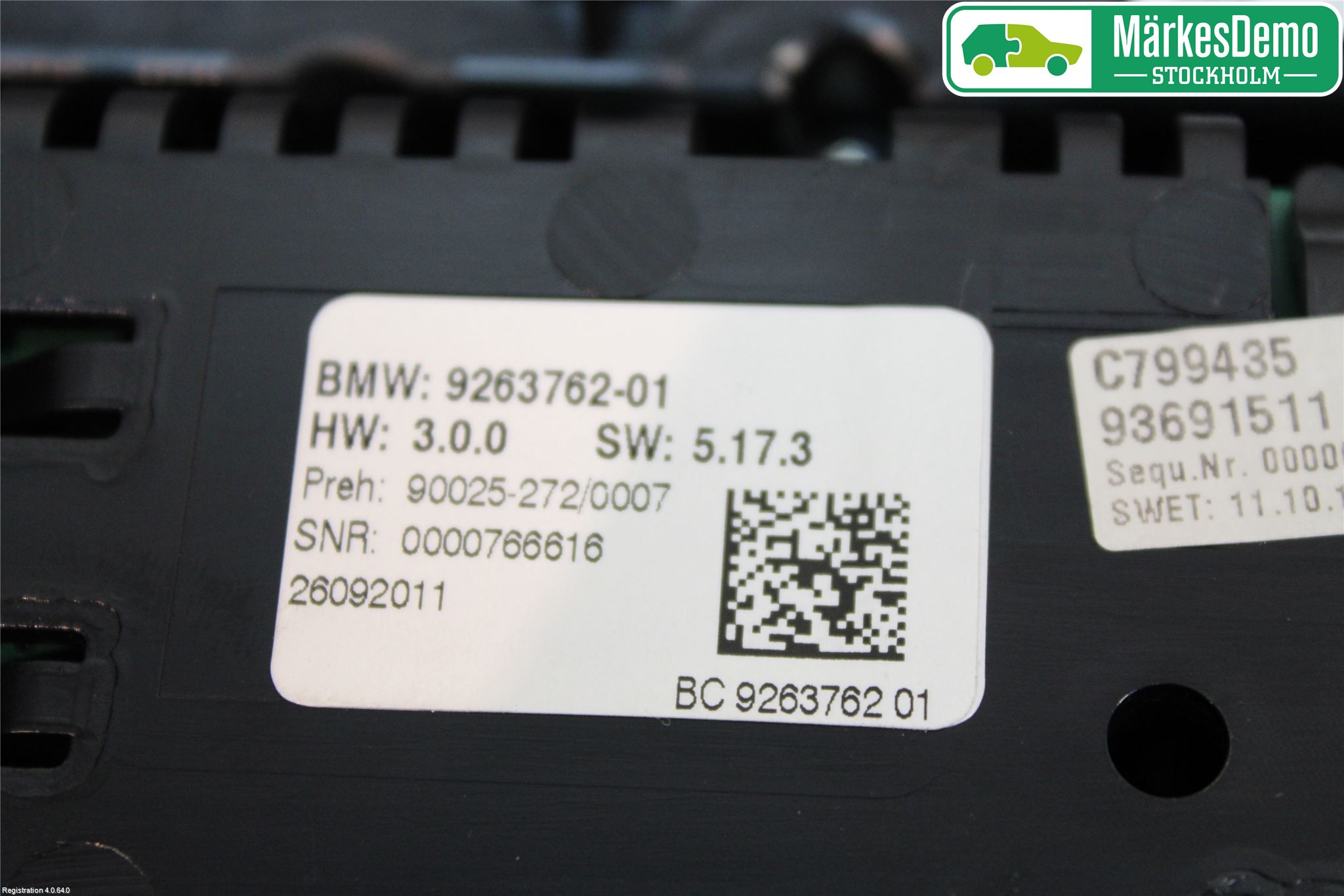 BMW 6 F12/F13 10-18 Varme Ac Betjening-Display