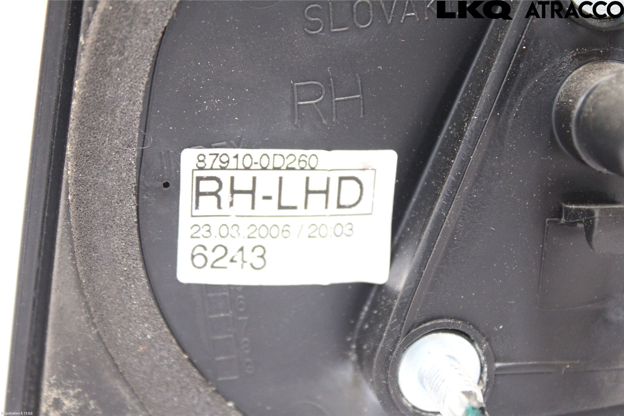 Toyota YARIS XP90 06-11 Speil H M-El Justering