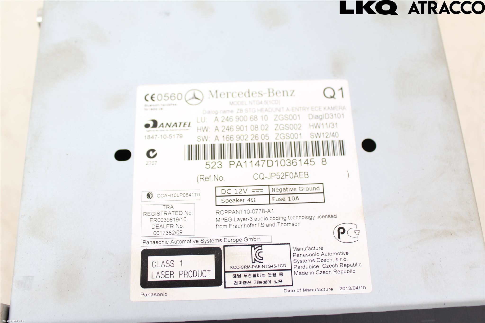 Mercedes-Benz MB A-KLASS (W176) 13-18 Stereo Radio Med Cd