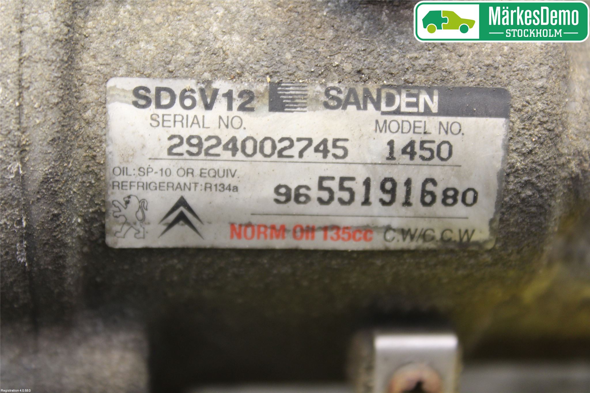 Citroen C3 05-10 Varme Ac Kompressor