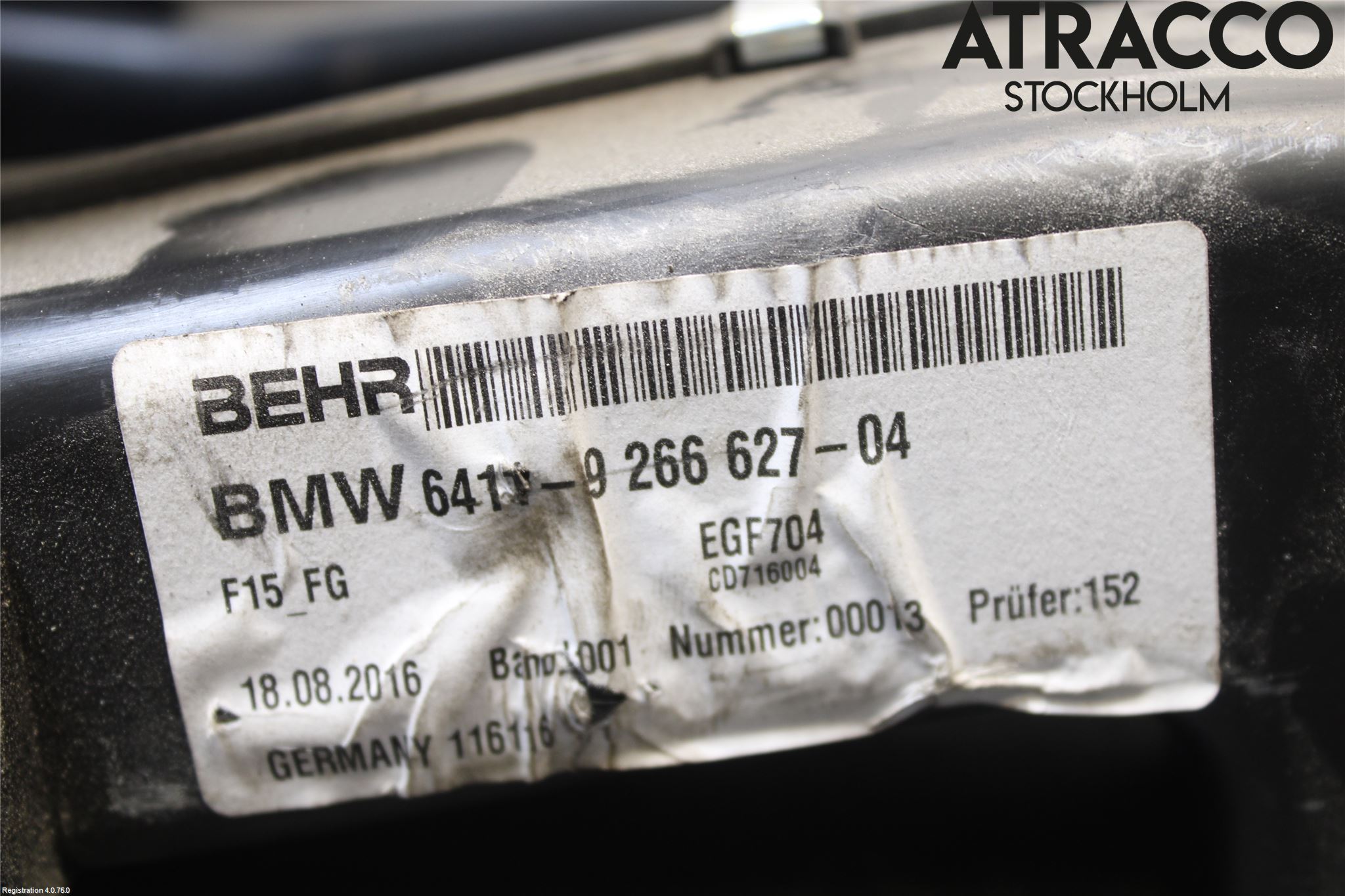 BMW X5 F15 13-18 Varme Ac Varmeapparatvifte