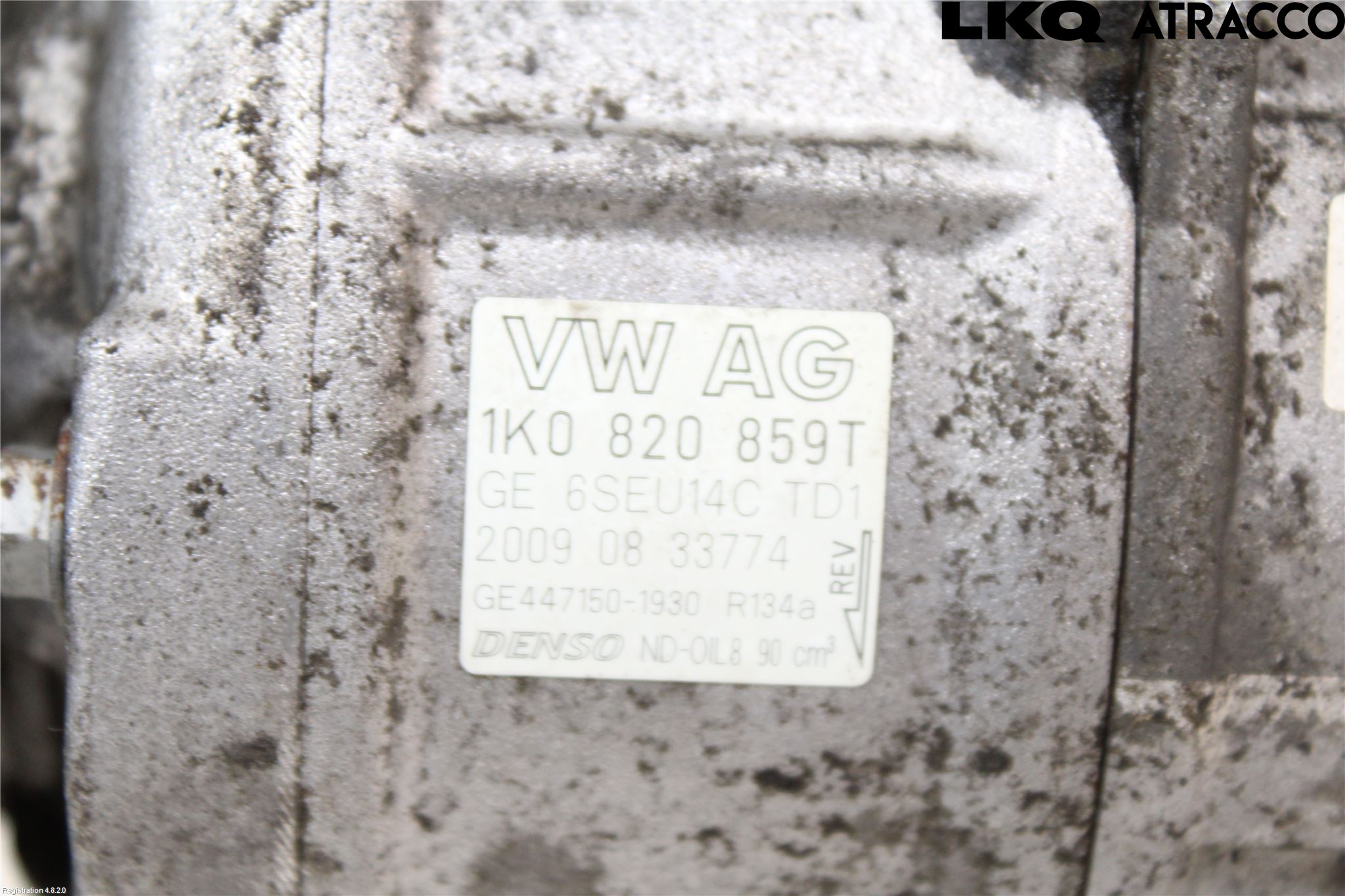 Volkswagen VW GOLF VI 09-13 Varme Ac Kompressor