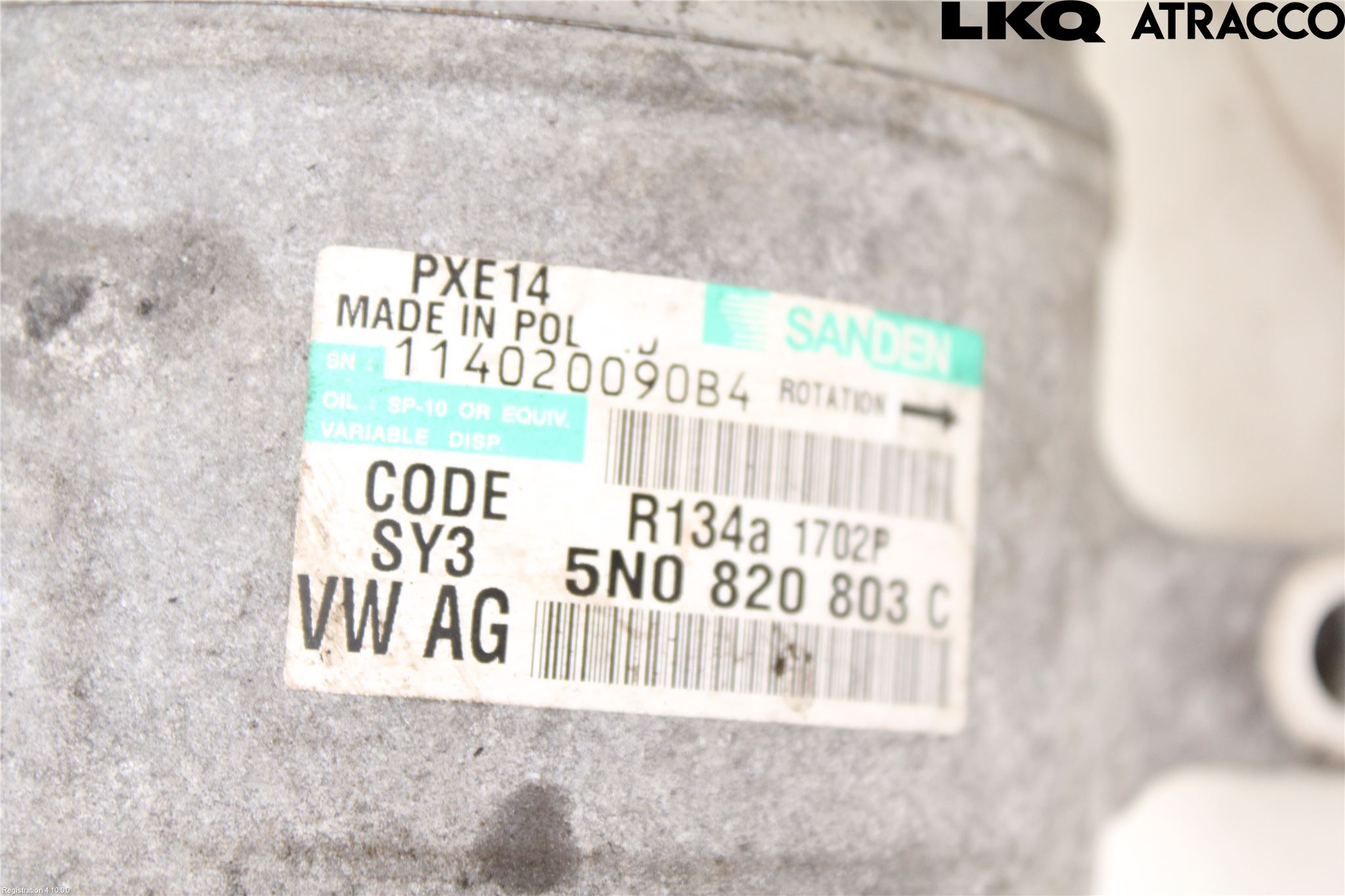 Audi A3/S3 05-13 Varme Ac Kompressor