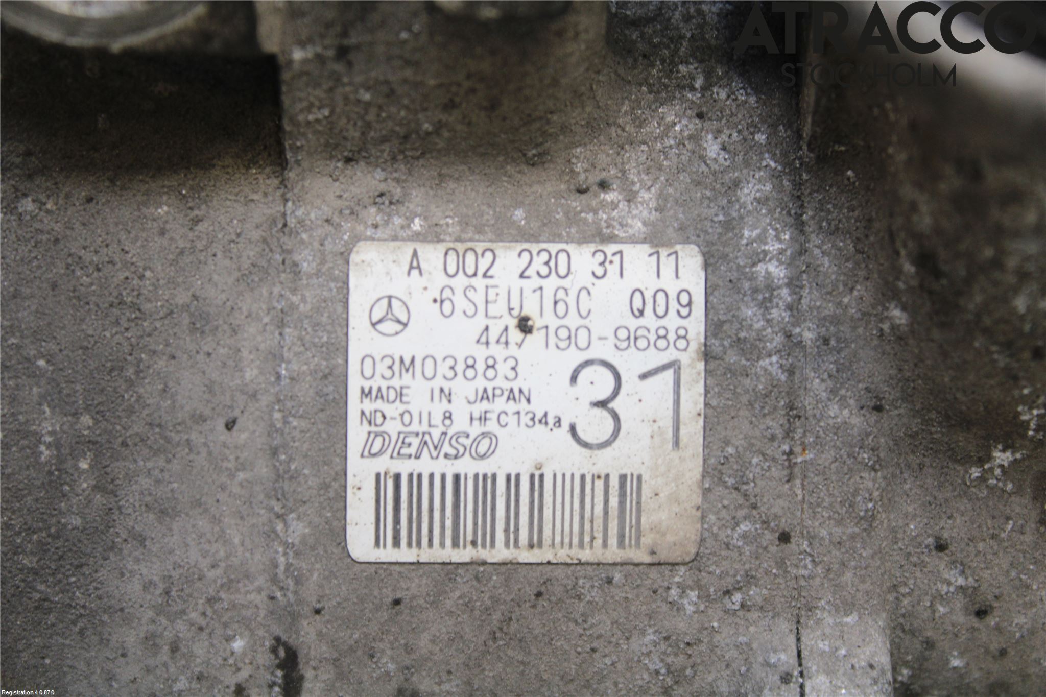Mercedes-Benz MB E-KLASS (W212) 09-16 Varme Ac Kompressor
