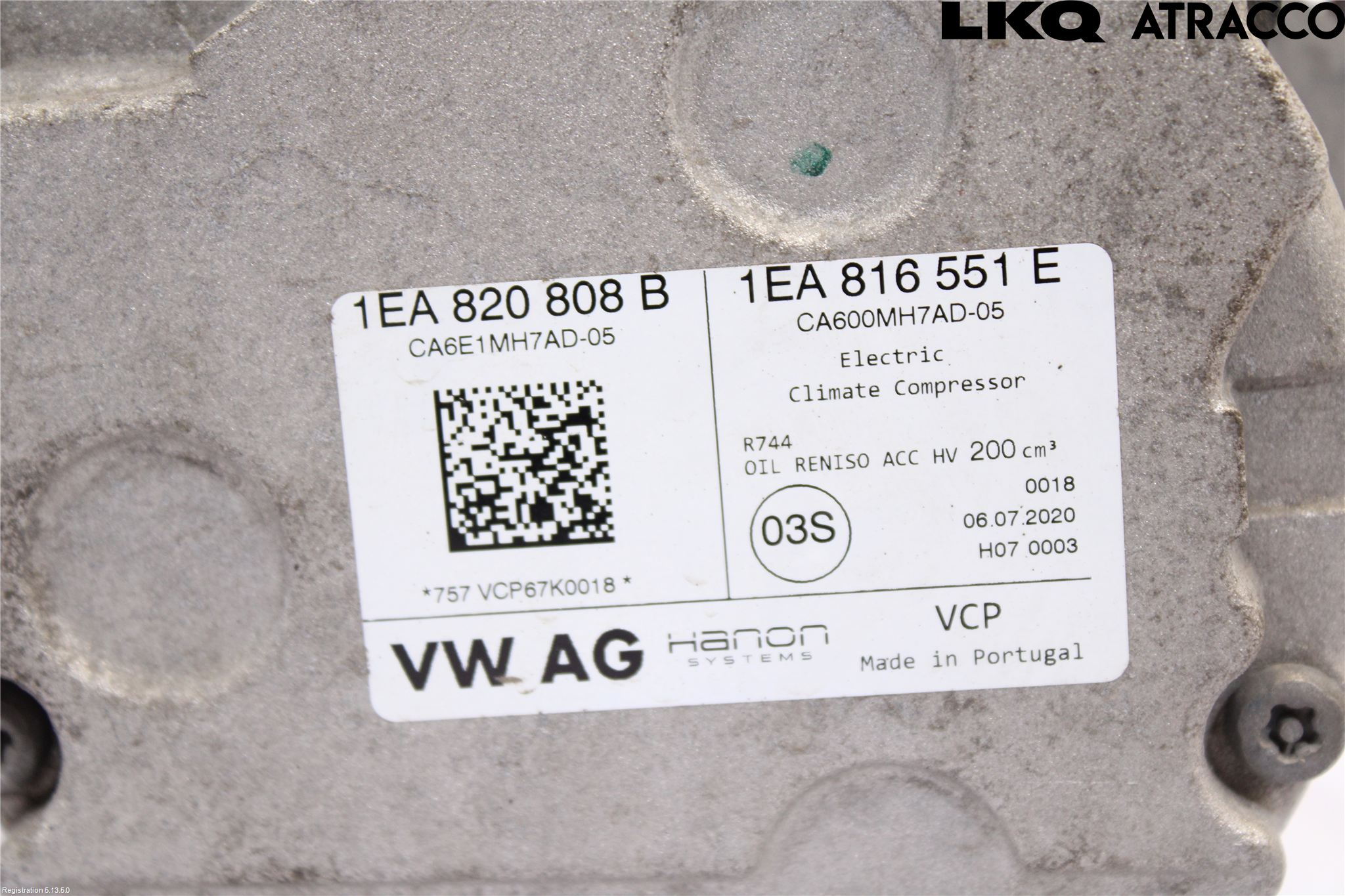 Volkswagen VW ID.3 21- Varme Ac Kompressor