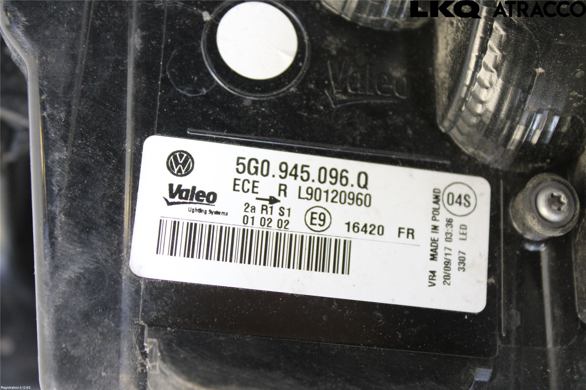 Volkswagen VW GOLF / E-GOLF VII 13-20 Baklykt Høyre