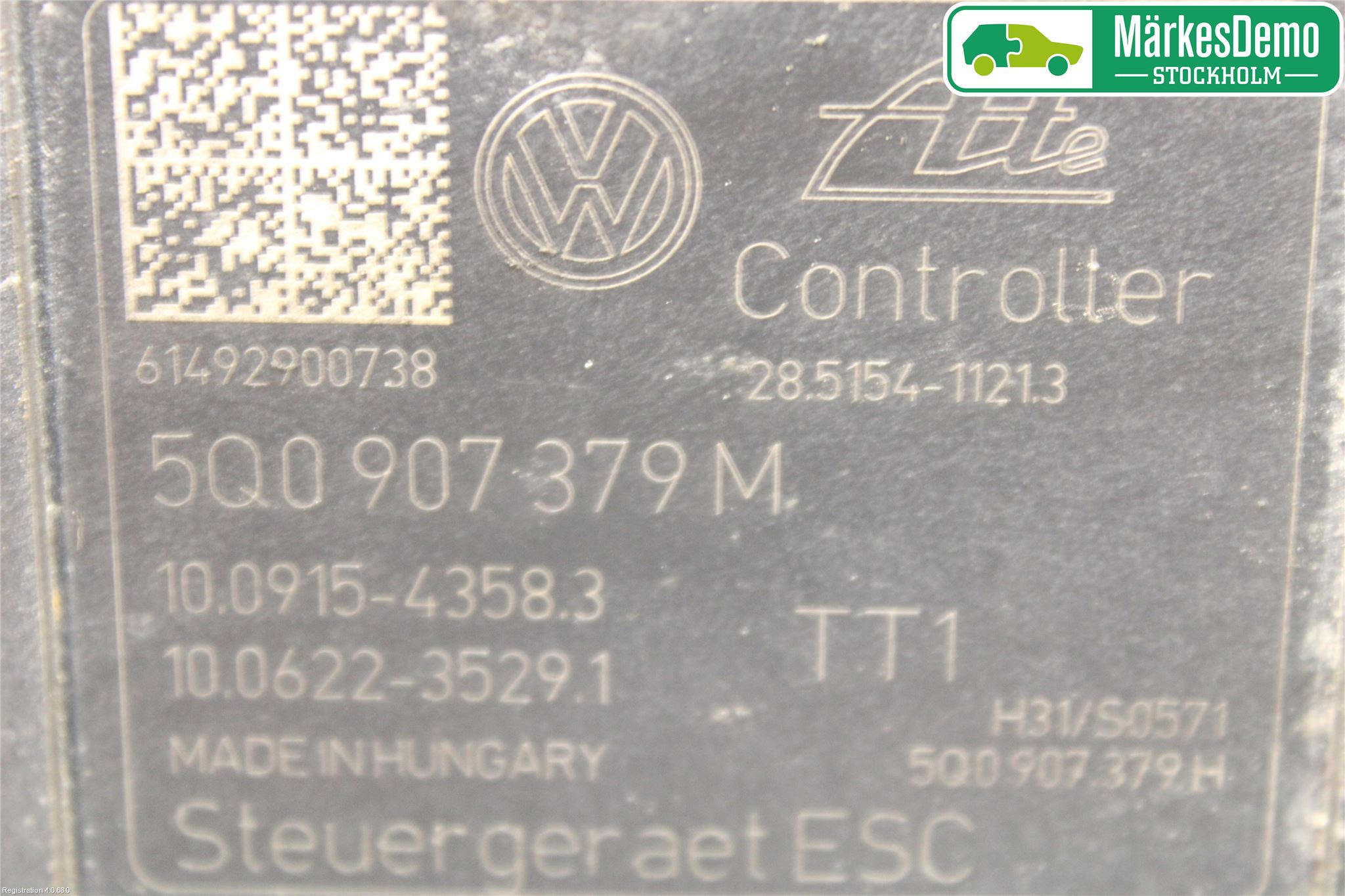 Volkswagen VW GOLF / E-GOLF VII 13-20 Abs Hydraulikkaggregat