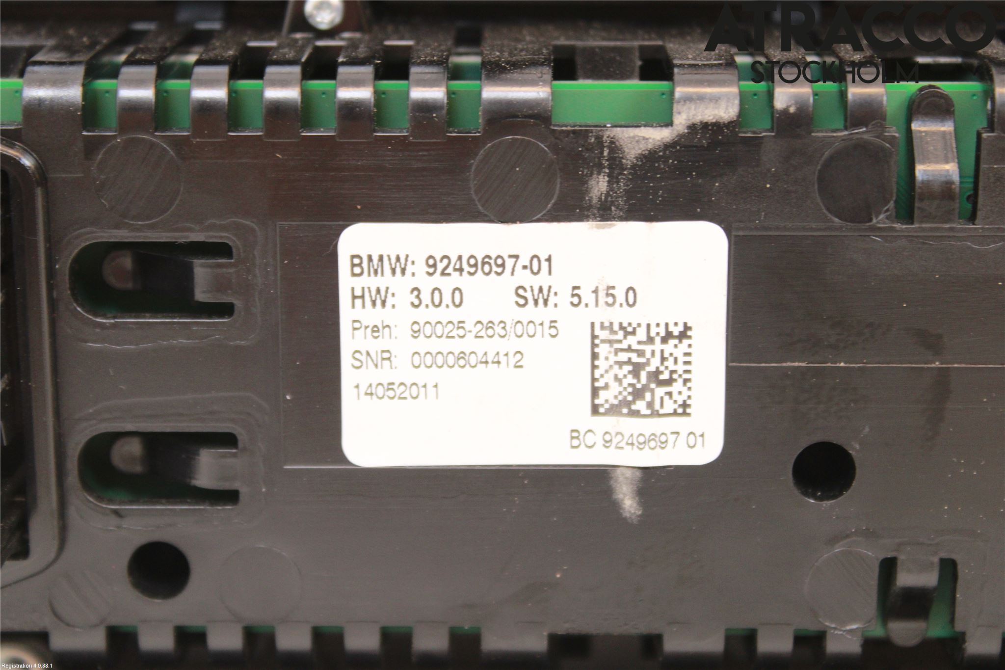 BMW 5 F10/F11/F18 09-17 Varme Ac Betjening-Display