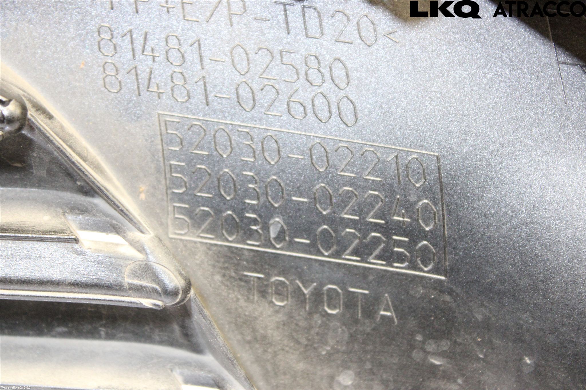 Toyota AURIS 13-19 Frontlykt Kurve-Tåkelys Ramme