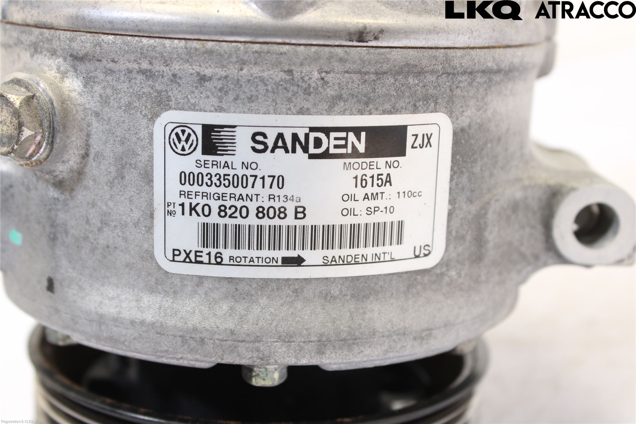 Volkswagen VW GOLF VI 09-13 Varme Ac Kompressor