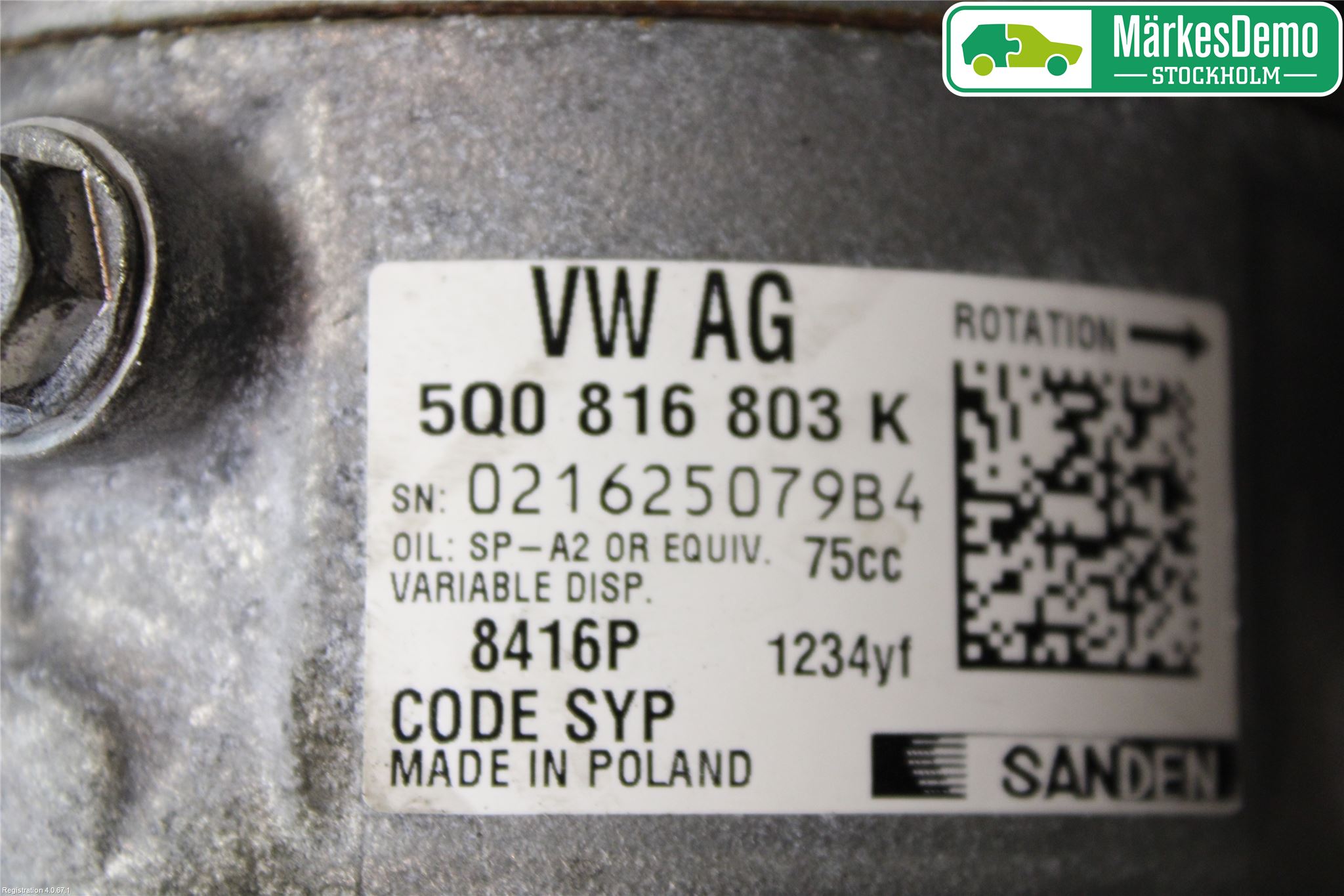 Skoda KODIAQ 17-24 Varme Ac Kompressor