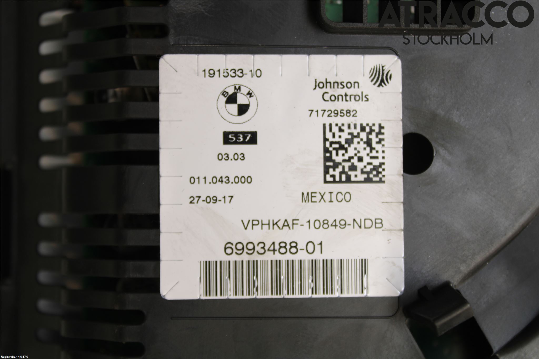 BMW X4 F26 14-18 Instr Kombinert