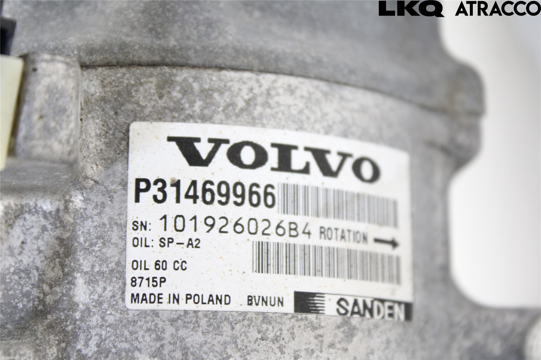 Volvo V40 12-19 Varme Ac Kompressor